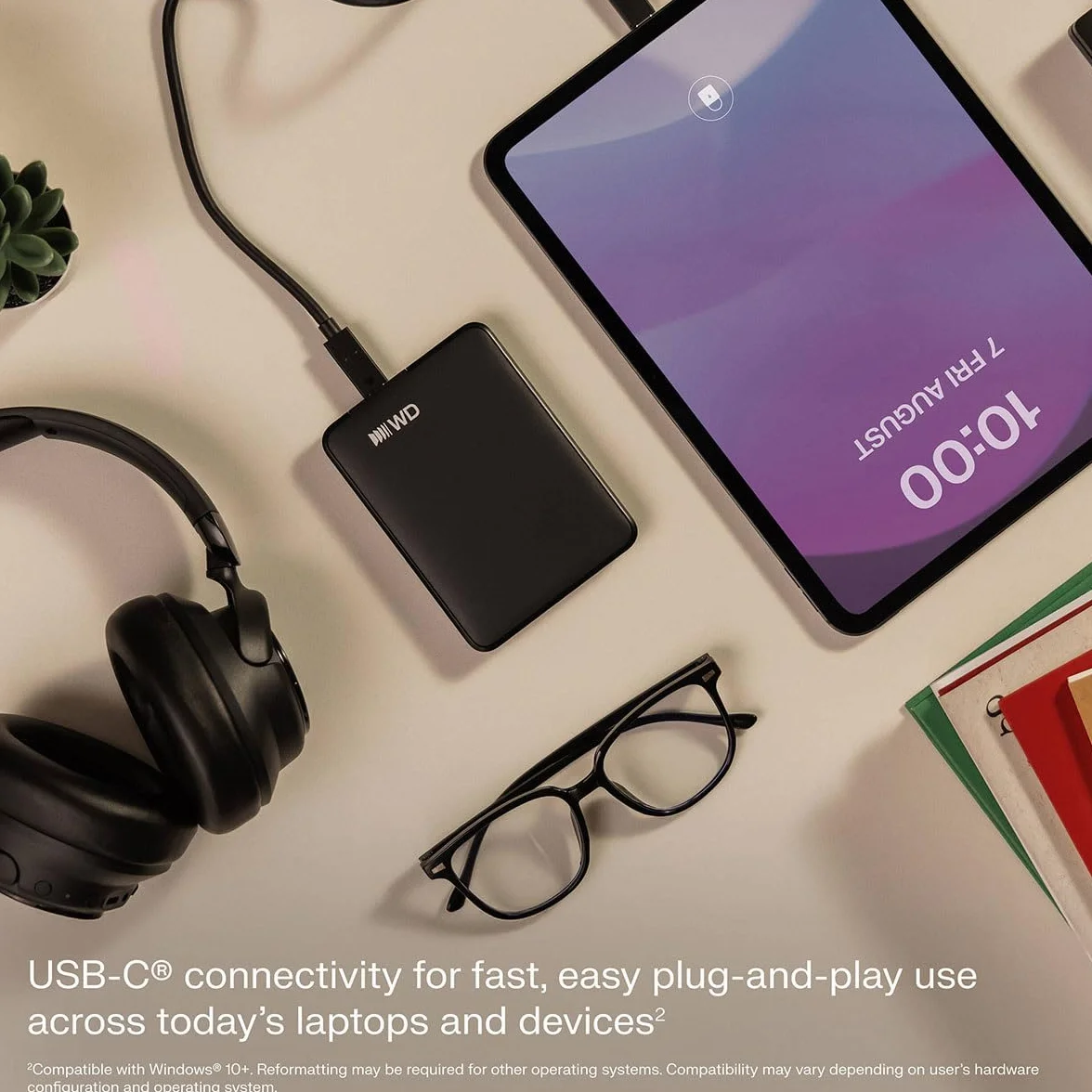 WD 6 TB Elements Portable przenośny dysk twardy USB-C, Grafitowa czerń