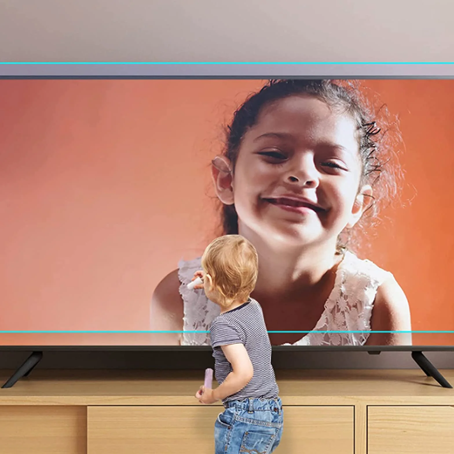 32-75-calowy telewizor LED Smart TV z powłoką antyodblaskową i folią ochronną na ekran, akcesoria do telewizorów - 39 cali 856 * 478 mm, 43 cale 942 * 529 mm, 4，43 inch 942 * 529mm