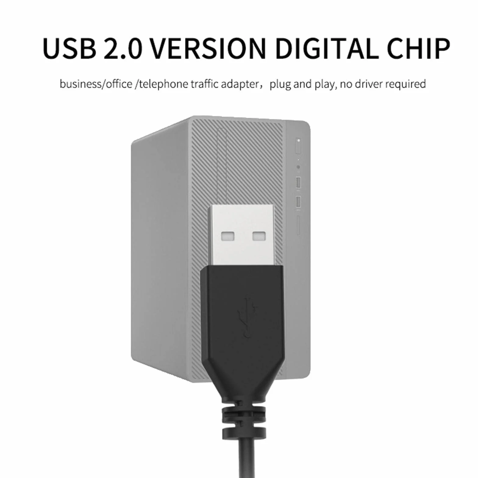 3 zestawy przewodowych słuchawek USB z mikrofonem do szkoły biura Call Center Business czarne 6,5 x 6,0 x 2,4 cala