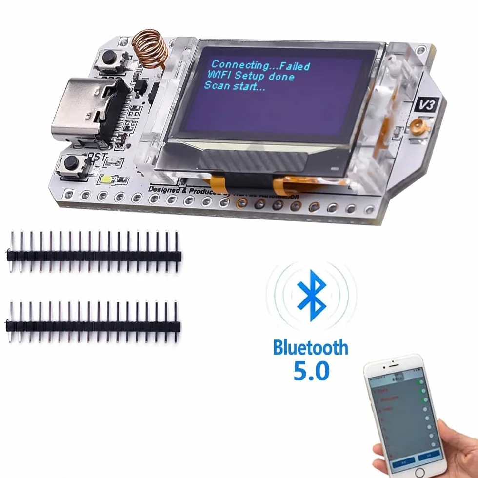 DollaTek 863 MHz – 928 MHz Lora V3 Meshtastic SX1262 panel rozwojowy 0,96 wy?wietlacz OLED ESP32 WiFi Kit 32 rozwój kart Bluetooth Dual-Core IOT modu? LoRaWAN do Arduino