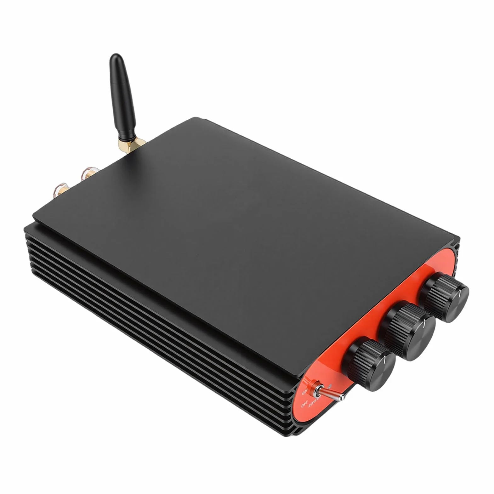 Wzmacniacz Cyfrowy BT 5.3, Dwukanałowy Wzmacniacz Stereo HiFi o Mocy 600 W z Chipem DSP TPA3255, Porty USB AUX SUB OUT, do Głośników Kina Domowego System Muzyczny (wtyczka UE)