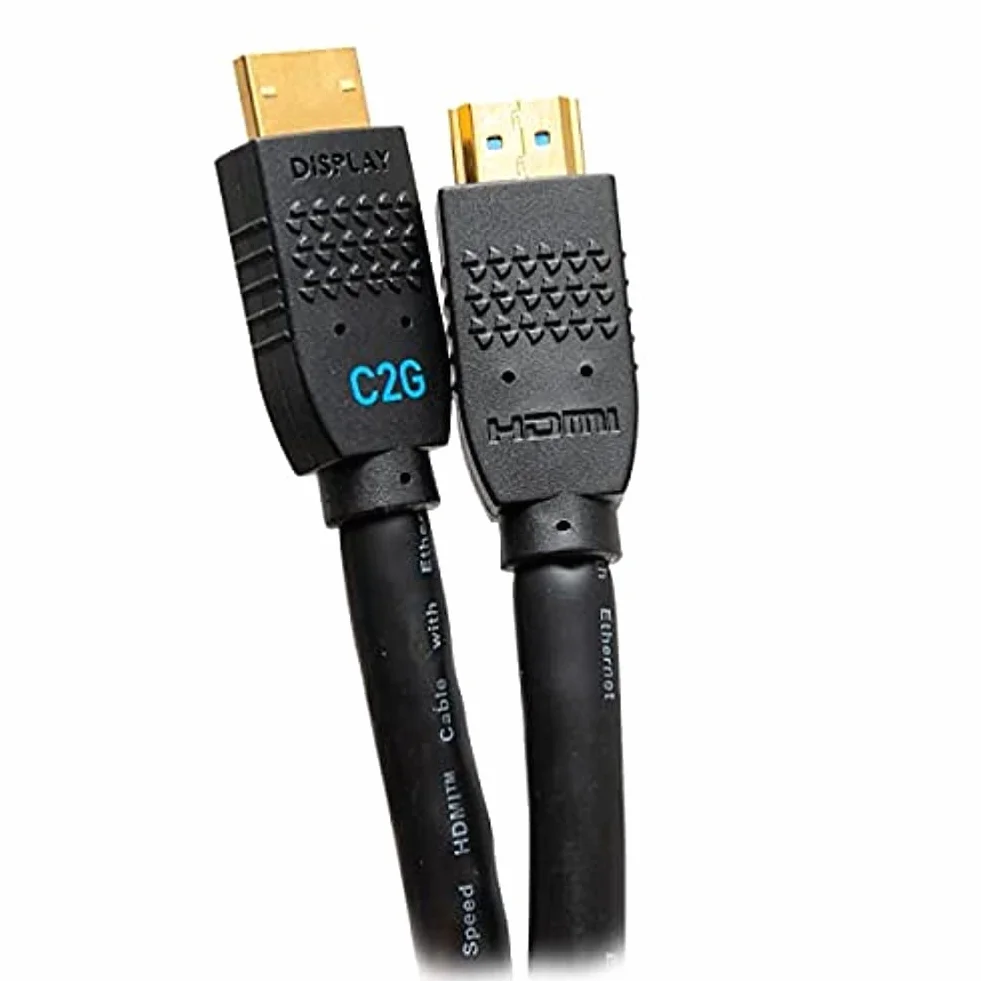 C2G 10,7 m (10,7 m) C2G Performance Series Ultra elastyczny kabel HDMI aktywny – 4K 60 Hz w ścianie, CMG (FT4) znamionowy kompatybilny z Xbox, Blu-ray, DVD, PS5, Smart TV, Soundbar, monitory