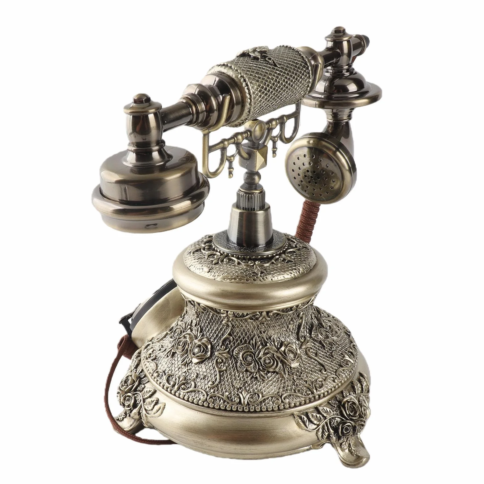Alomejor MS-5700D Vintage Telefon z klasyczną tarczą w Antycznym Stylu do Domu i Biura, Wysokiej Jakości materiał żywiczny, Lekki i Przenośny