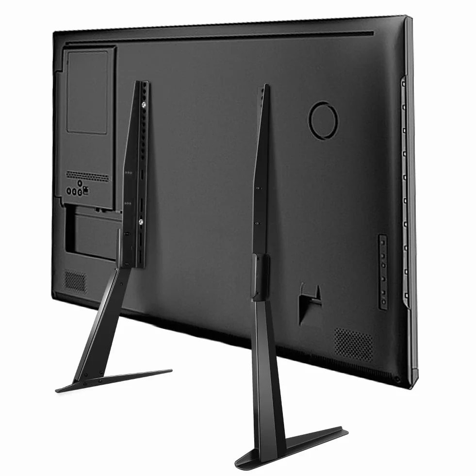 KKTONER Uniwersalna podstawka pod telewizor dla 27-65" telewizorów z płaskim ekranem, metalowe nóżki stojaka, regulowany blat, stojak TV maks. VESA 800x400mm, wytrzymuje do 40 kg