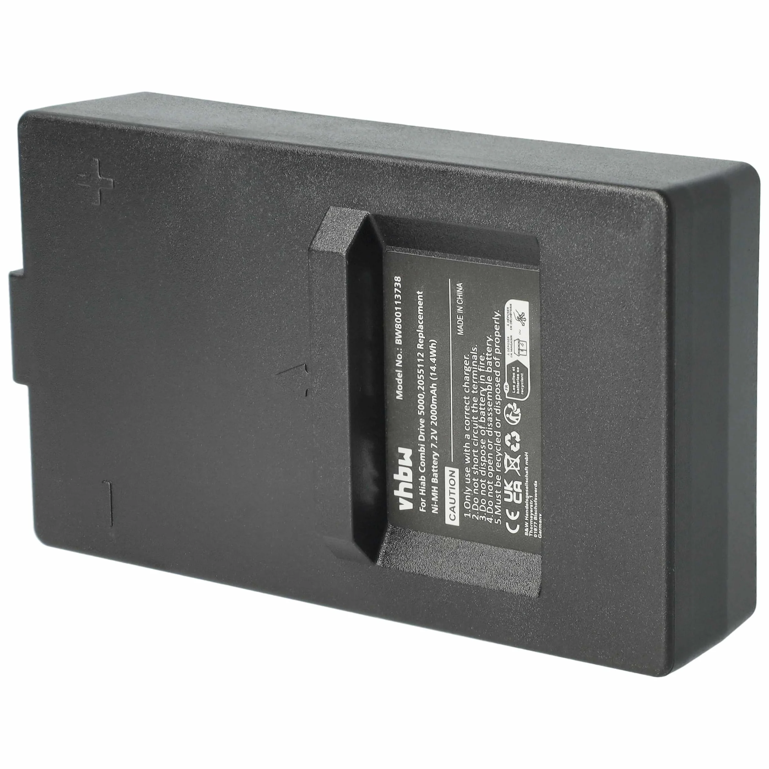 vhbw 5 x bateria kompatybilna z Olsberg DOH116A przemysłowy pilot zdalnego sterowania (2000mAh, 7,2V, NiMH) - czarny