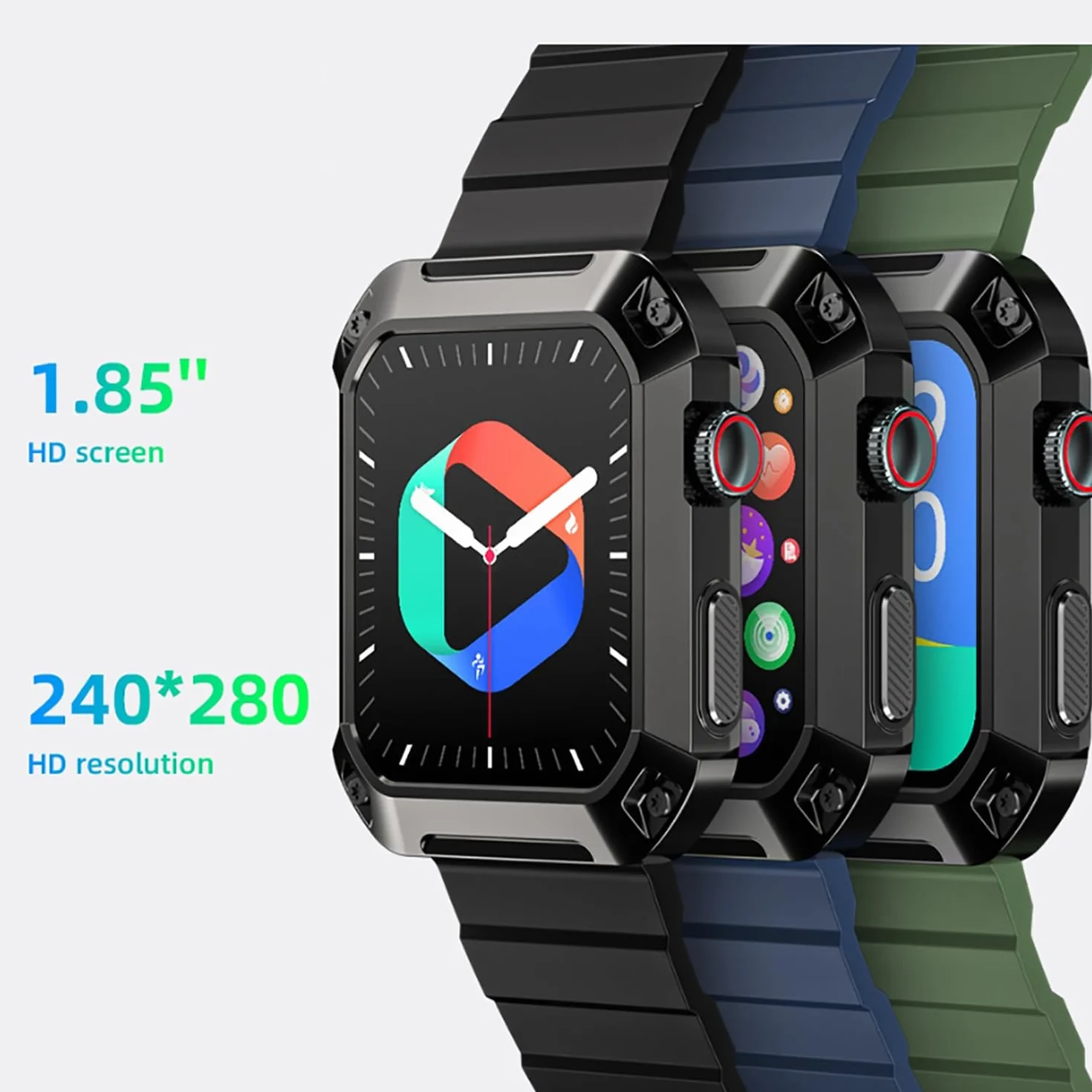 Przenośny Zegarek Fitness, Inteligentny Zegarek Odpowiedź Z Wyświetlaczem LCD 1,83 ” Ekranem LCD, Ponad 100 Trybami Sportowymi I Obsługą Przypomnień O Połączeniach Przychodzących, Dla Kobiet