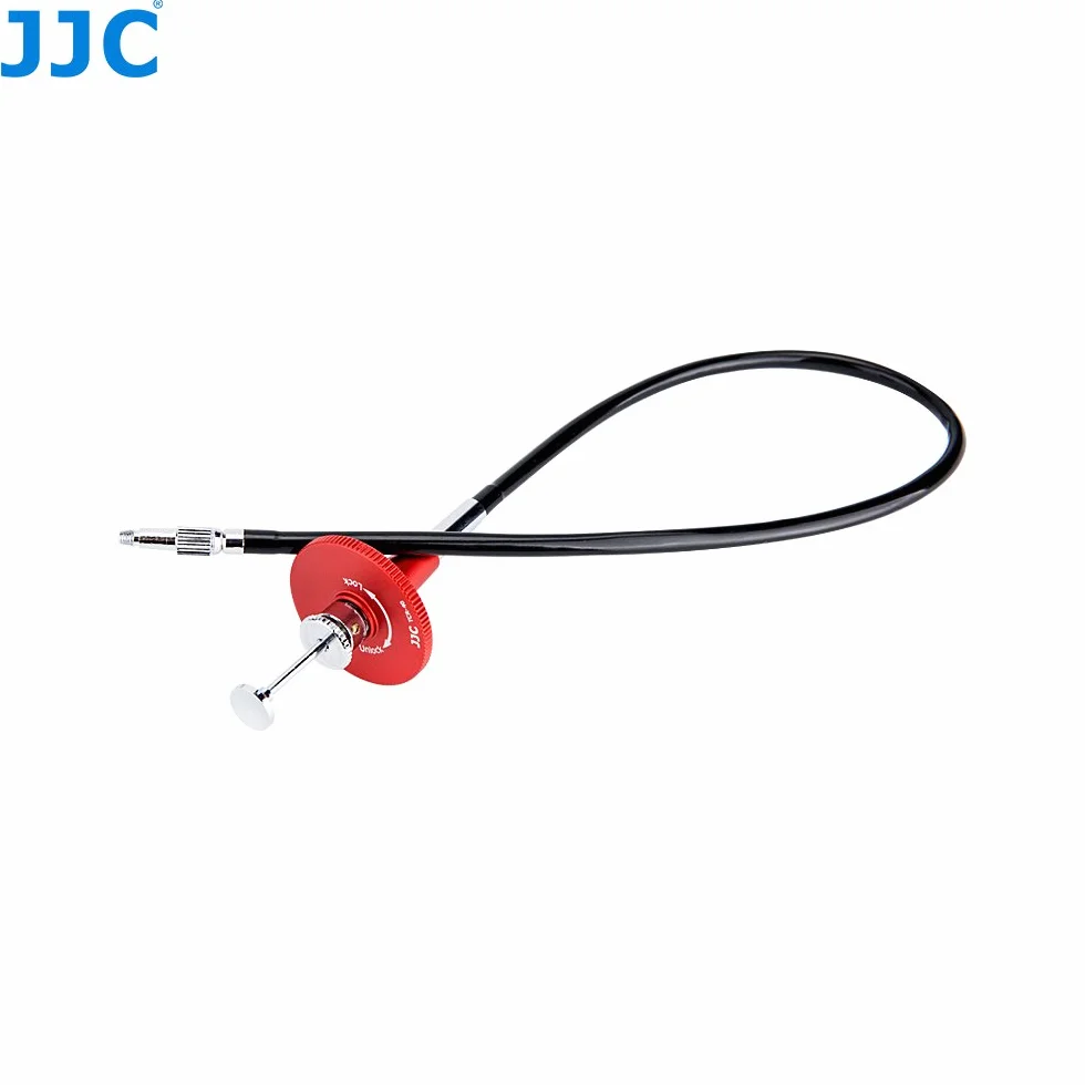 JJC 40 cm, czerwony, mechaniczny kabel zwalniający migawki z blokadą żarówki, do Fujifilm Sony Leica Olympus Panasonic i innych aparatów z przyciskiem zwalniania otworu na śrubę