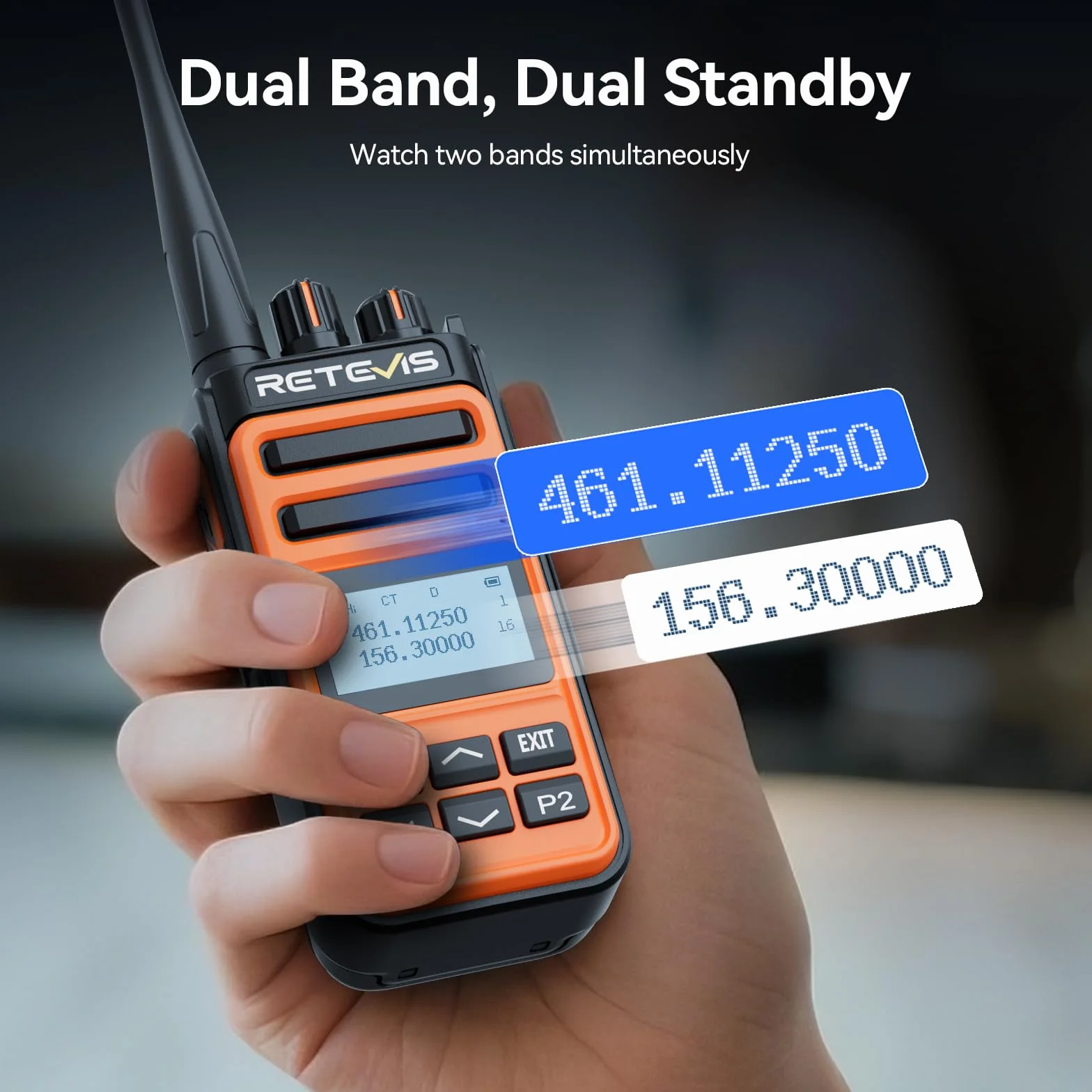 Retevis C66B Dual Band Ham Radio, szybkie ładowanie krótkofalówek o dużym zasięgu, redukcja szumów, alarm awaryjny, profesjonalne dwukierunkowe radia do restauracji, hoteli (pomarańczowe, 4 szt.)