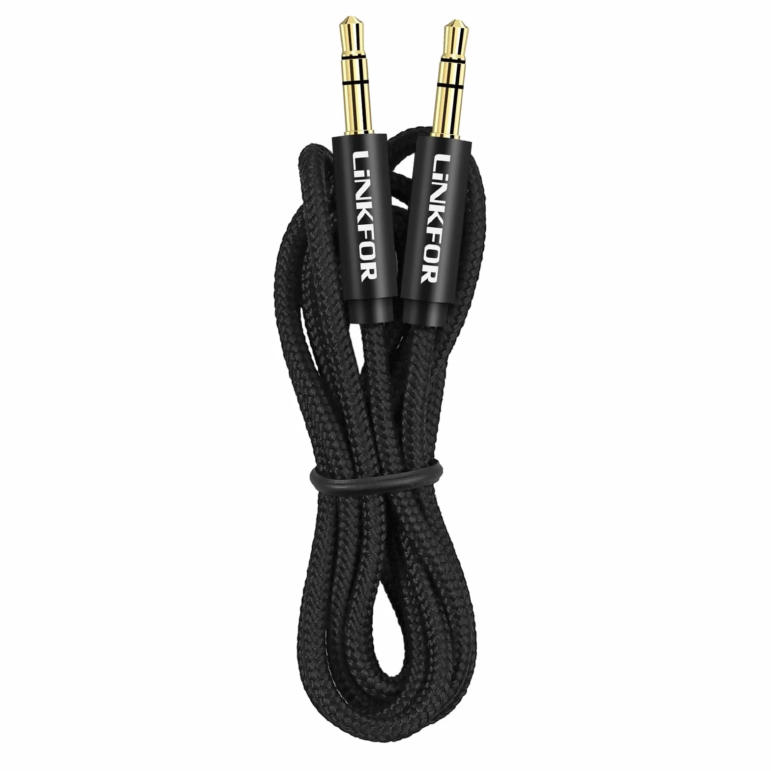 LiNKFOR 4-portowy przełącznik audio stereo 3,5 mm z regulacją głośności, dwukierunkowy przełącznik 1 w 4 wyjścia lub 4 w 1 wyjście AUX do słuchawek, głośników, komputera, laptopa, smartfona - nie
