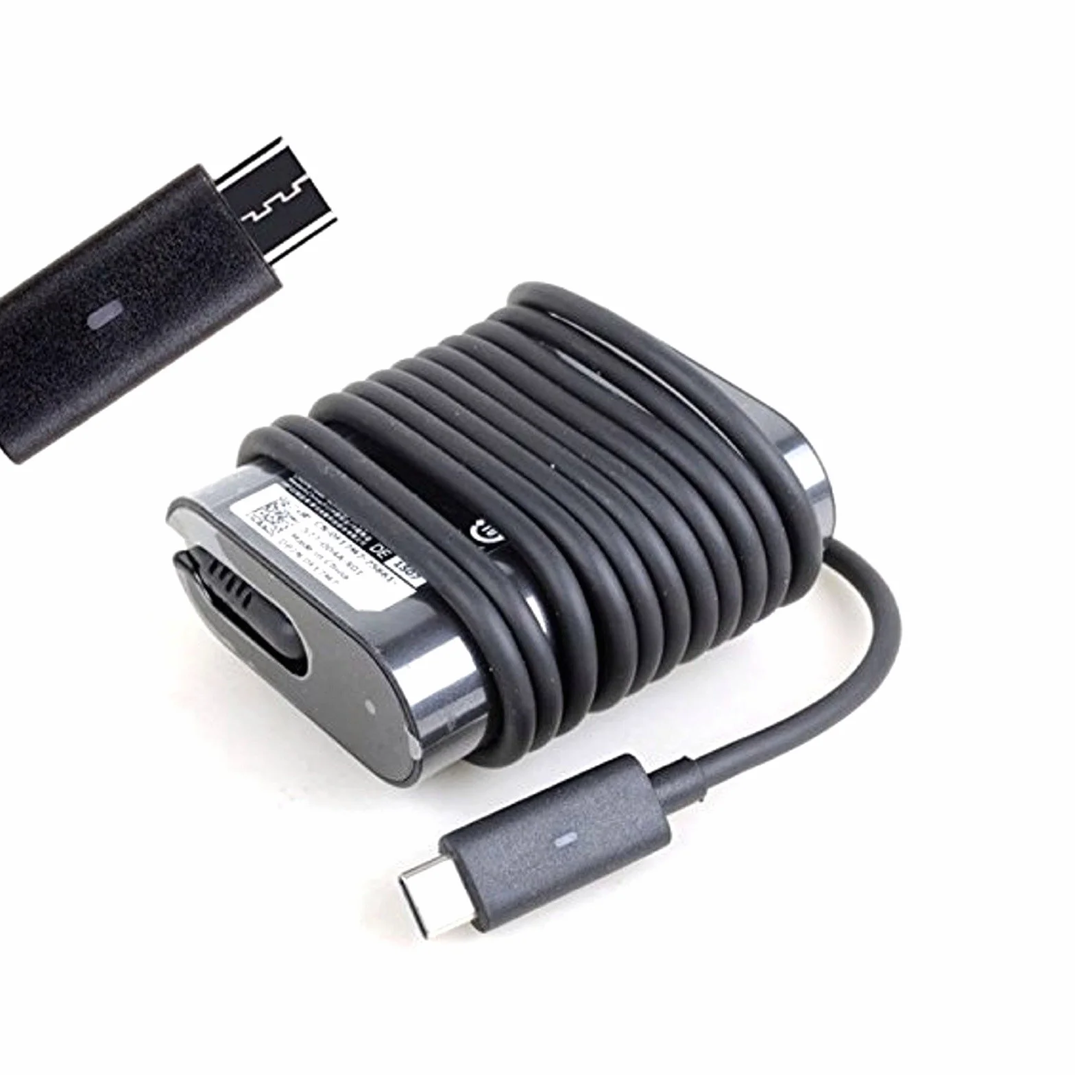 Oryginalny adapter Dell USB-C TYPE 30 W HA30NM150 DA30NM150 F17M7 470-ABSF / ładowarka do DELL XPS 12 9250 Latitude 11 5179 5175 12 7250 z wtyczką sieciową w Wielkiej Brytanii lub UE