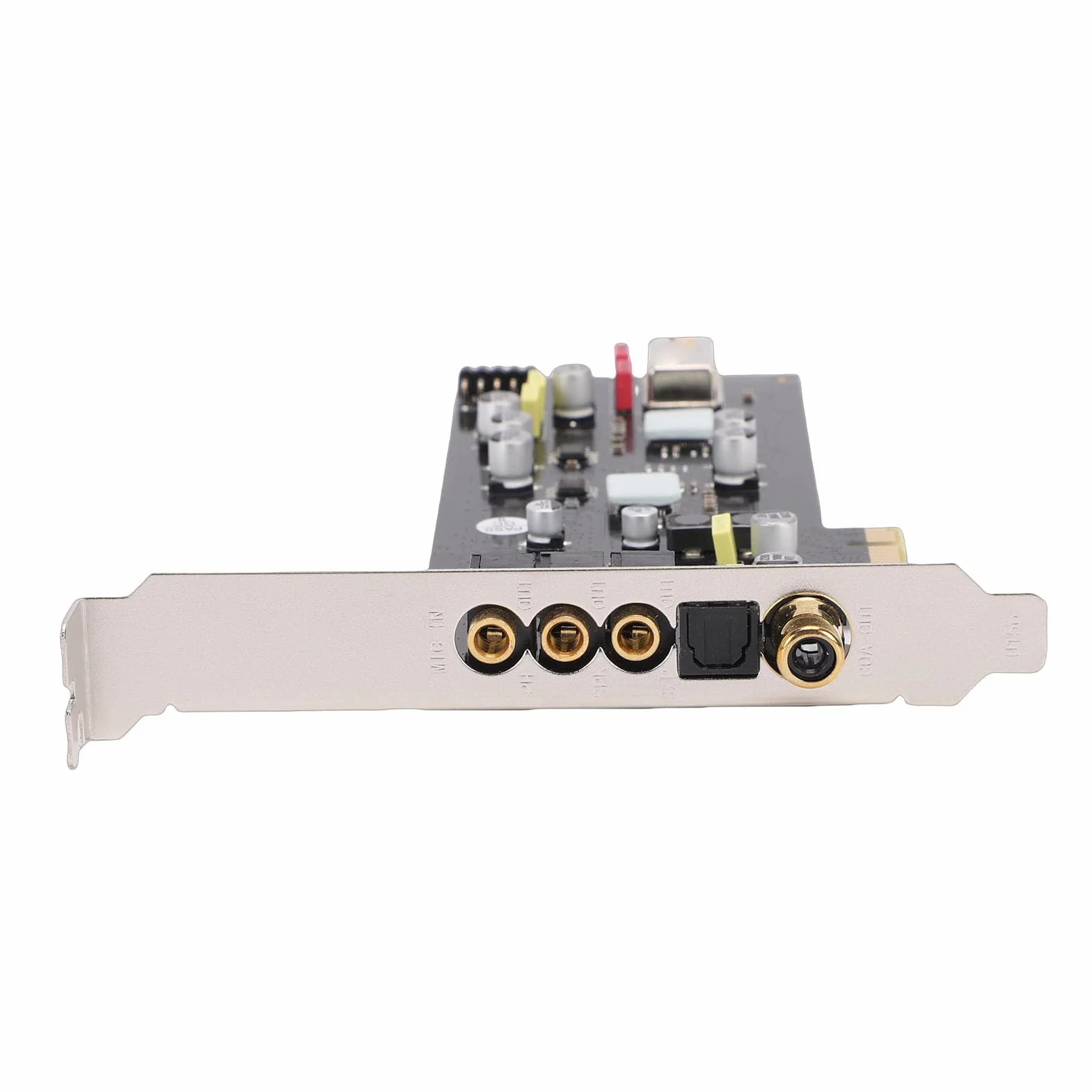 Karta Dźwiękowa PCIE do Komputera PC, Wewnętrzna Karta Dźwiękowa ze światłowodowym i Koncentrycznym Wyjściem Cyfrowym, częstotliwość Próbkowania 24 Bity/96 KHz