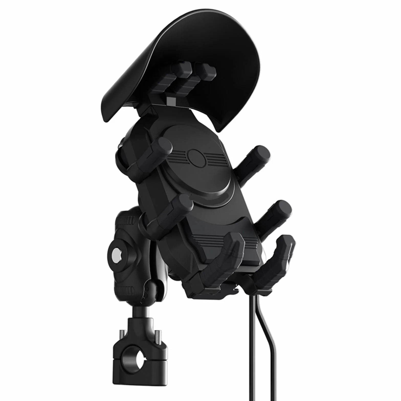 Uchwyt na Telefon Rowerowy Uchwyt na telefon motocyklowy, bezprzewodowa ładowarka, odporny na wstrząsy, uchwyt na kierownicę smartfona, uchwyt na telefon komórkowy(Handlebar)