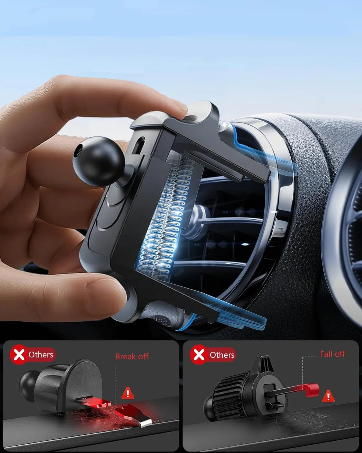 Samochodowy uchwyt na telefon, dla Mercedes-Benz Mobile Phone Holder A/B/C/E/S-Class, Mini Countryman/Cabrio, Ford Mustang, Audi TT, Suzuki Swift Vitara