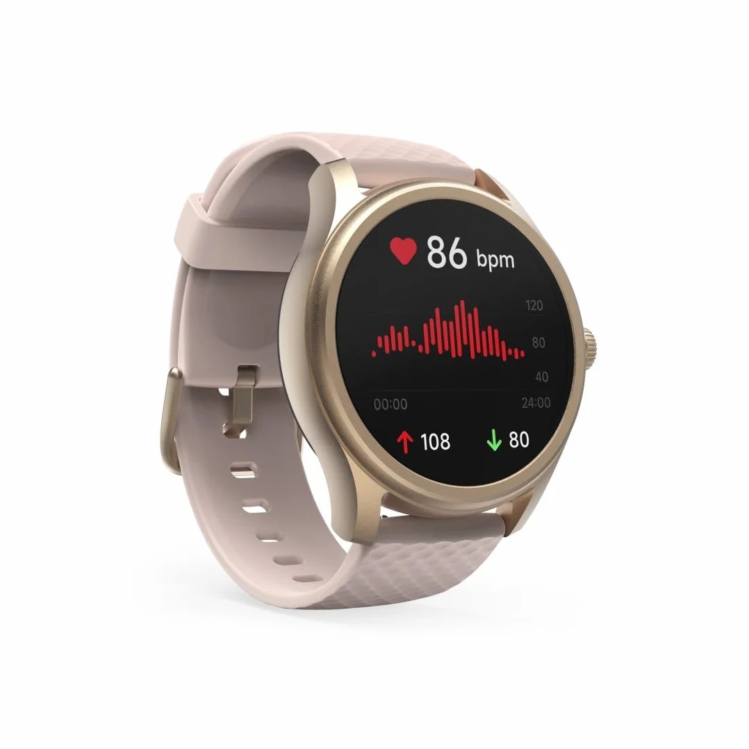 Smartwatch 5010", monitorowanie snu, okrągły, wodoszczelny, 1,38", różowy