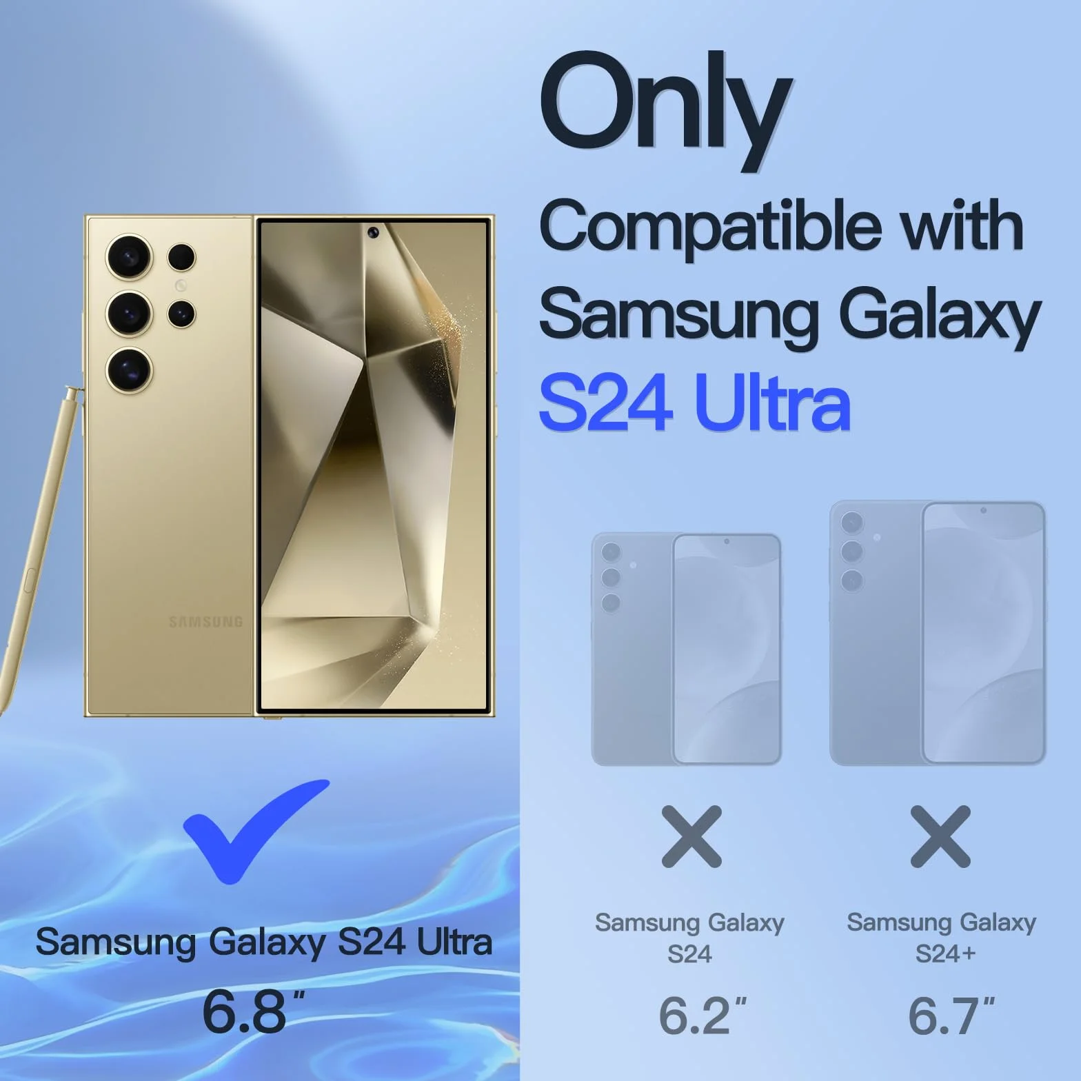 JETech Ochraniacz Ekranu Prywatność dla Samsung Galaxy S24 Ultra 5G 6,8 Cala, Film ze Szkło Hartowane Antyszpieg z Narzędzie Łatwej Instalacji, 2 Sztuki