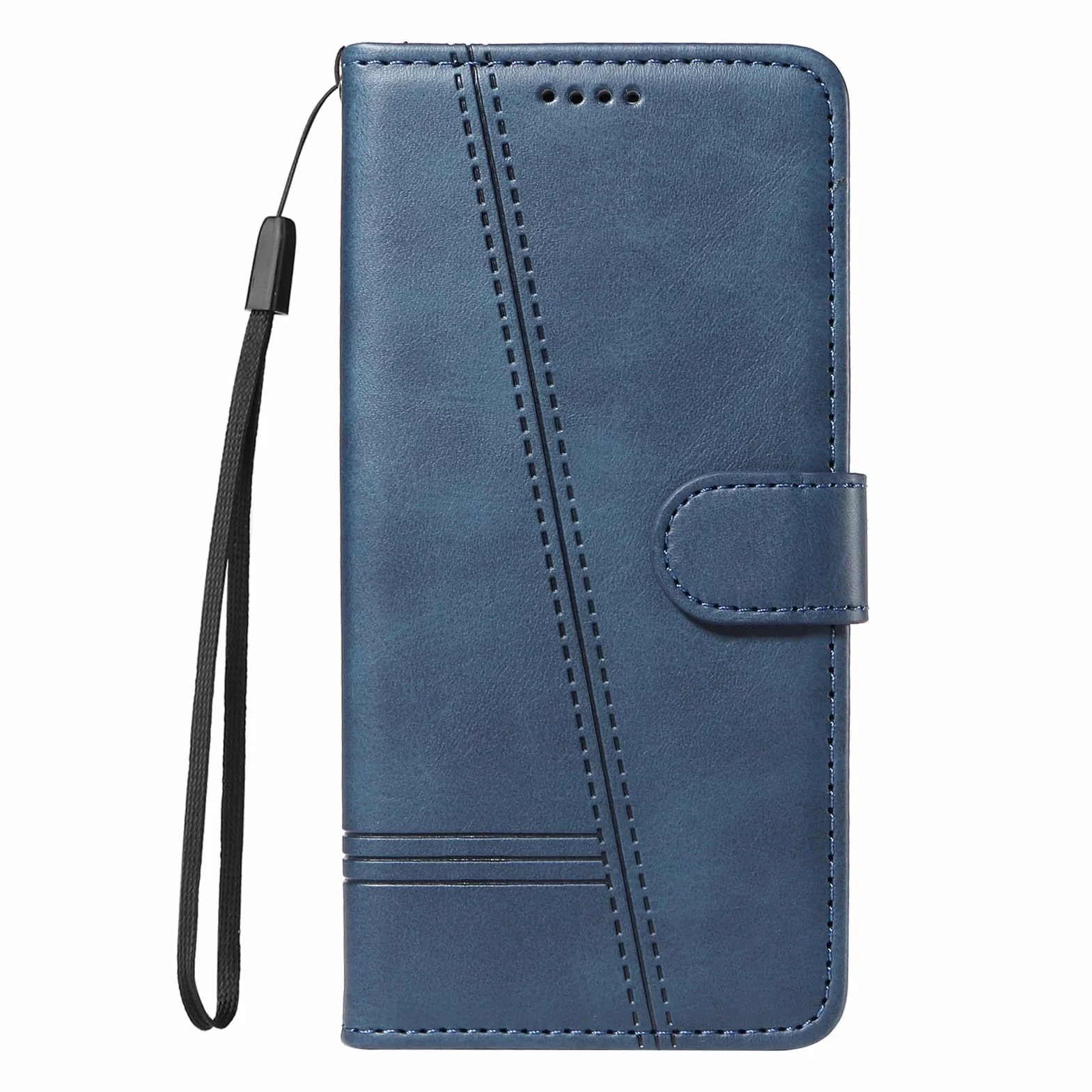 Etui z klapką do telefonu Samsung Galaxy S25 Ultra/S25 Plus/S25, skórzane etui portfelowe na telefon z stojakiem na karty, etui foliowe, odporne na wstrząsy, tworzywo TPU wewnątrz, niebieskie,