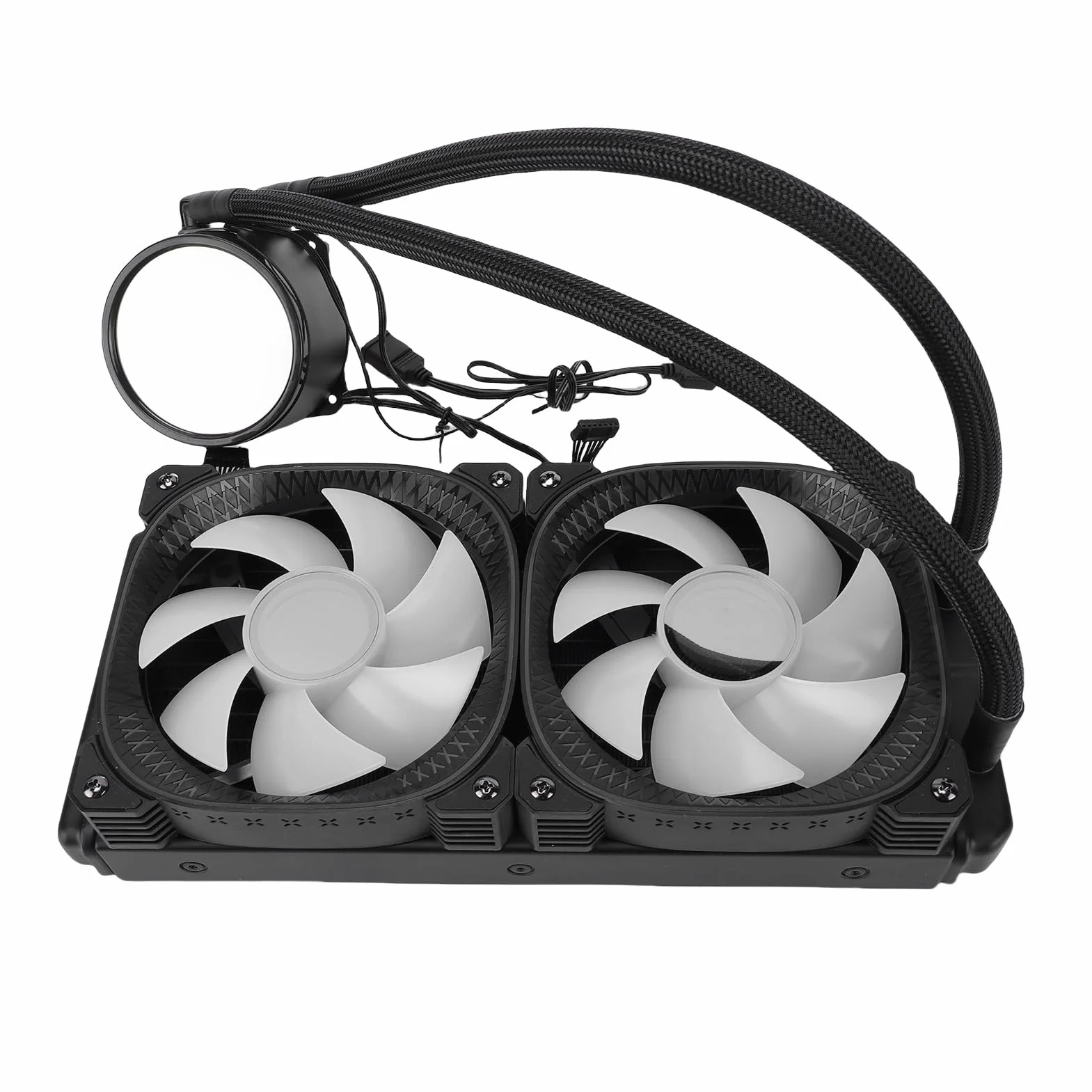 Aramox Płynna Chłodnica Procesora ARGB z 2,2-calowym Ekranem LCD Chłodnica Procesora AIO 240 Mm Wentylatory PWM Miedziana Podstawa do Budowy Komputera PC AM5 AM4 LGA1700 (BLACK)