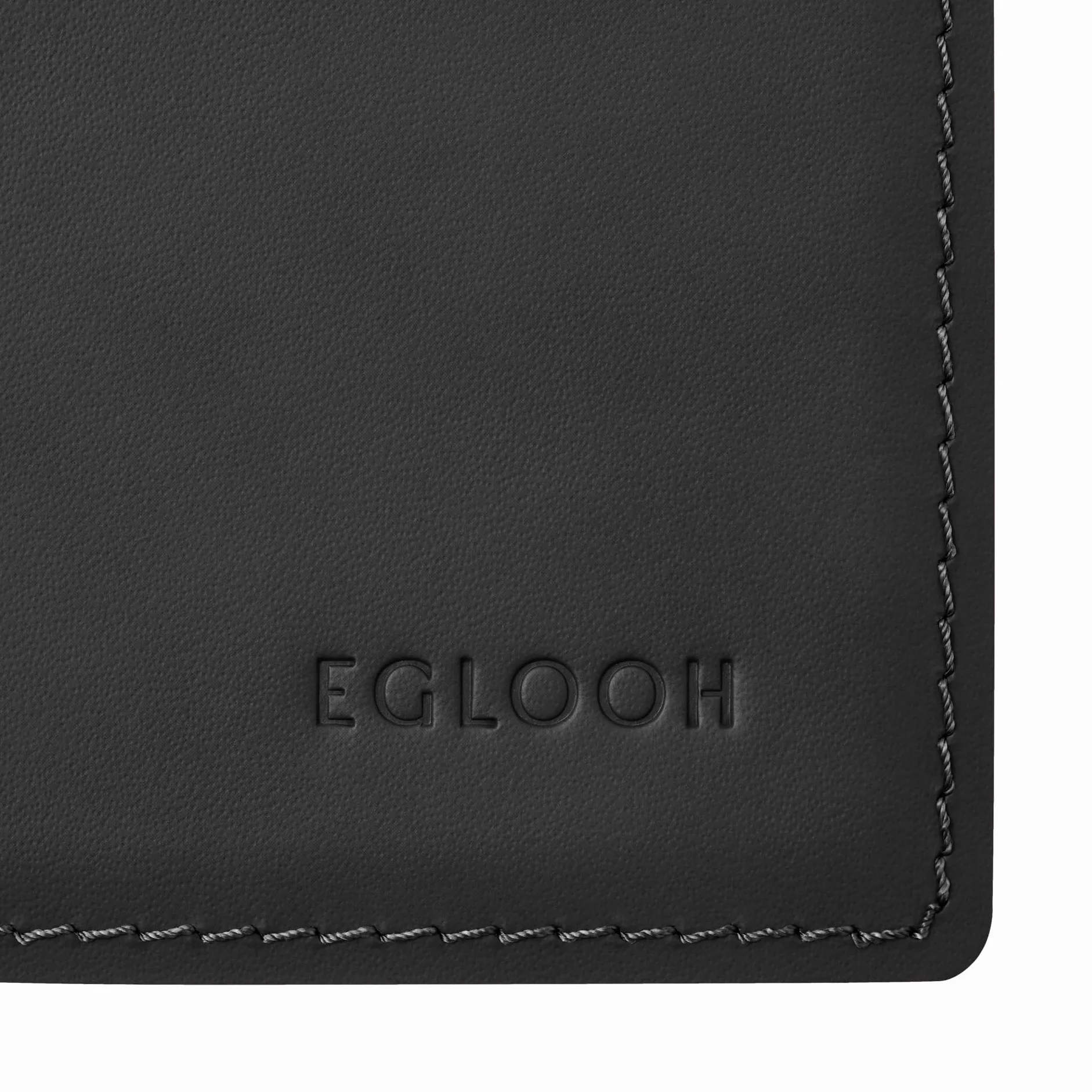 Eglooh - Mercurio - podkładka pod mysz ze skóry czarna cm 25x20 - podkładka pod mysz na biurko i do biura, ręcznie wykonane szwy i antypoślizgowa podłoga - Made in Italy