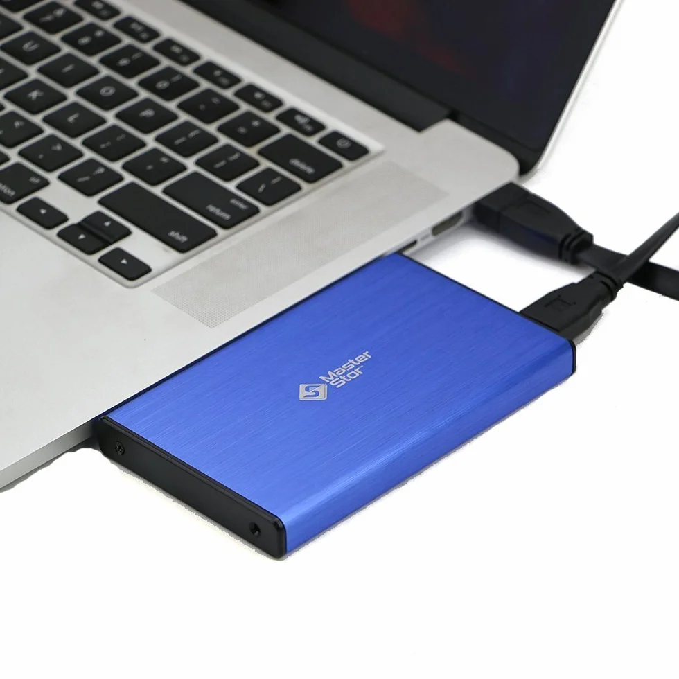 MasterStor Zewnętrzny dysk twardy 320 GB USB 3.0 Super-Fast 2,5-calowy dysk twardy SATA laptop przenośny dysk twardy niebieski