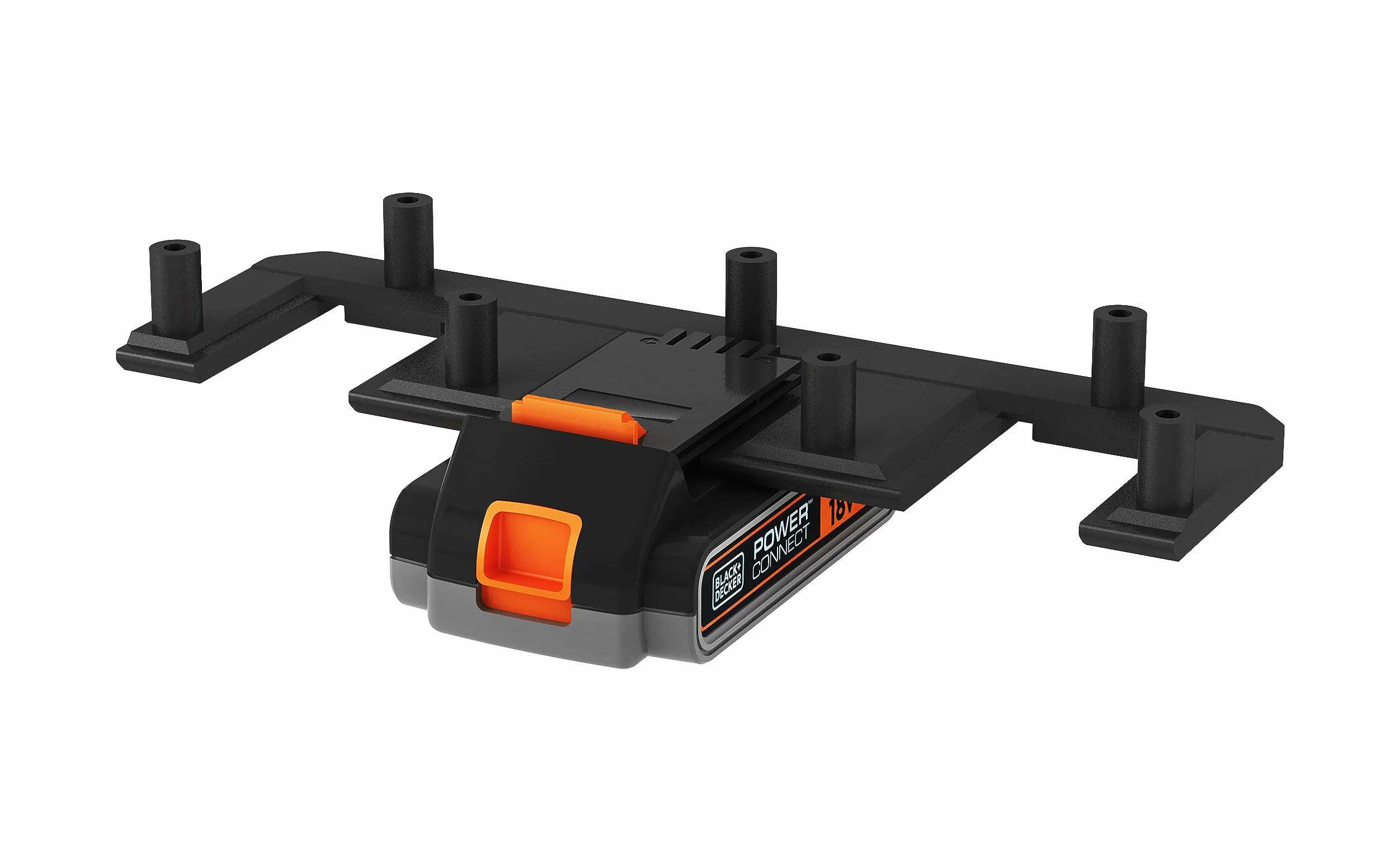 NewGround Designs Uchwyt ścienny do akumulatora nadaje się do akumulatorów Black+Decker 18 V – uchwyt na baterie, uchwyt ścienny (3 akumulatory) w zestawie śruby i kołki [Made in Germany]