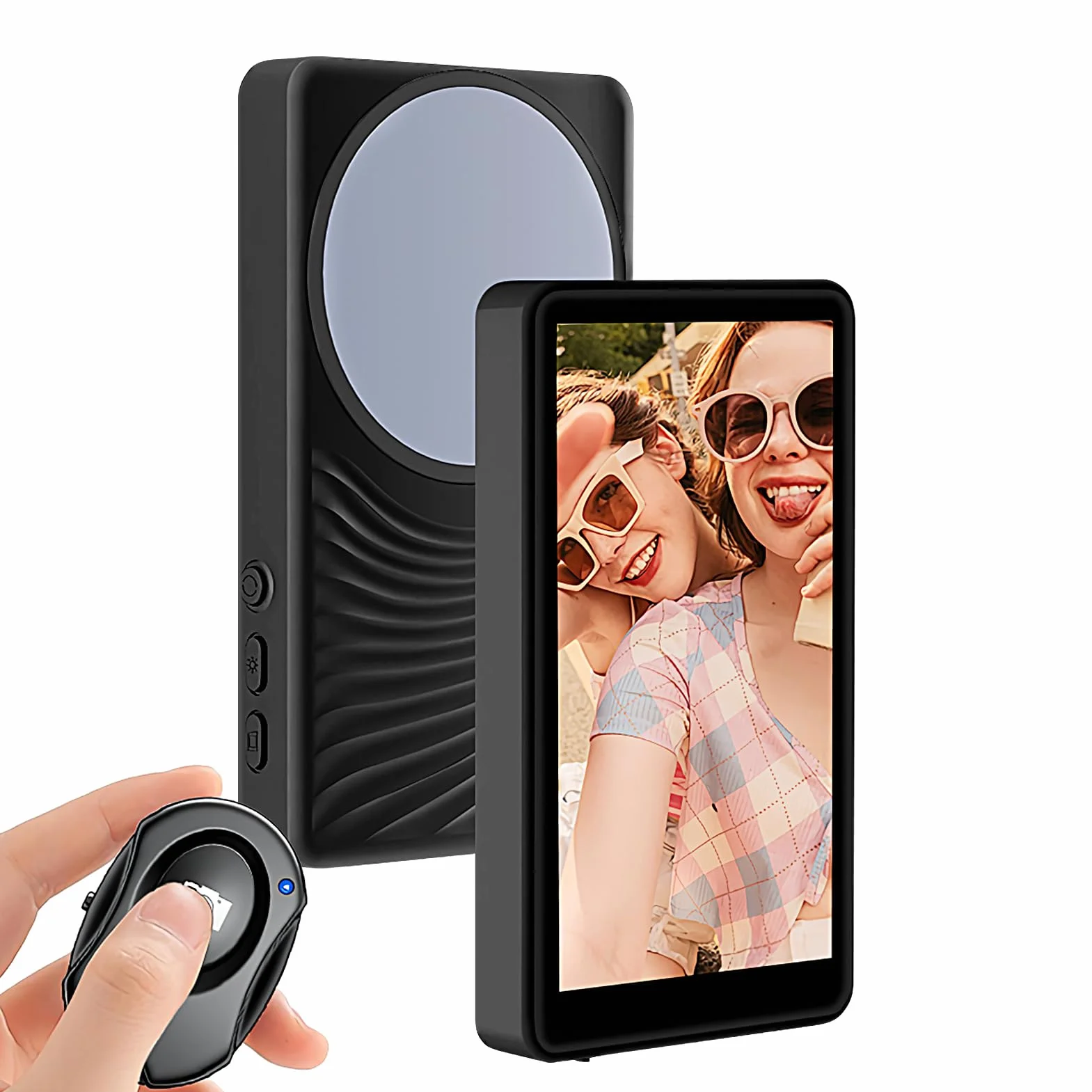 Monitor Kamery Tylnej Bezprzewodowy Monitor do Selfie z Nagrywaniem | Przenośne Akcesoria do Nagrywania Vlogowania i Fotografii Smartfonem Domowe i Podróżne