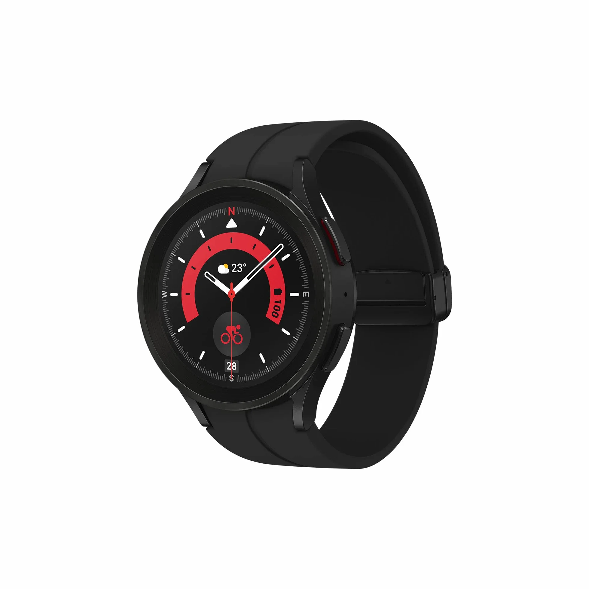 SAMSUNG Galaxy Watch5 Pro inteligentny smartwatch, monitorowanie zdrowia, śledzenie stanu fizycznego, długa żywotność baterii, Bluetooth 45 mm, czarny, zegarek sportowy, 45mm - wersja PL