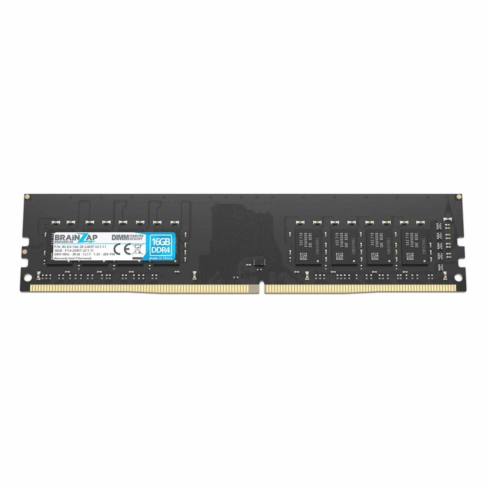 BRAINZAP 16 GB DDR4 RAM DIMM PC4-2400T-UC1-11 2Rx8 2400 MHz 1.2V CL17 komputer stacjonarny pamięć bez buforowania