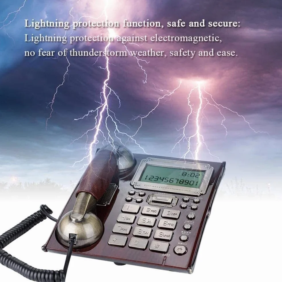 Telefon domowy Telefon dla seniorów Telefon stacjonarny Europejski telefon retro Telefon vintage Telefon ścienny Podwójnego zastosowania Telefon stacjonarny z regulacją głośności Wiele bud