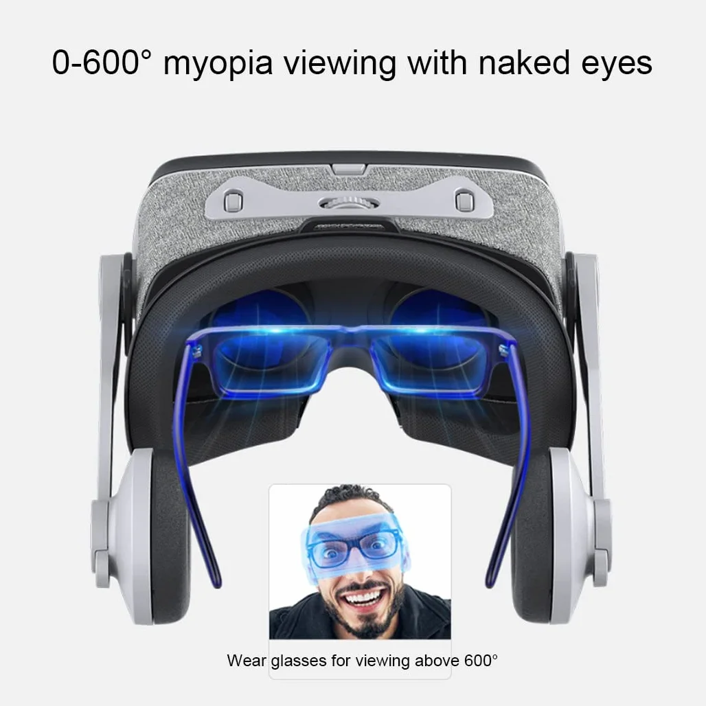 Okulary 3D, Virtual Reality, zestaw słuchawkowy, ochrona oczu, okulary VR do filmów 3D i gier, kontroler Bluetooth do iPhone 13 Pro Max/13 Pro/13/12/11, do Samsung Galaxy S21, Huawei, X. iaomi-Seria nie