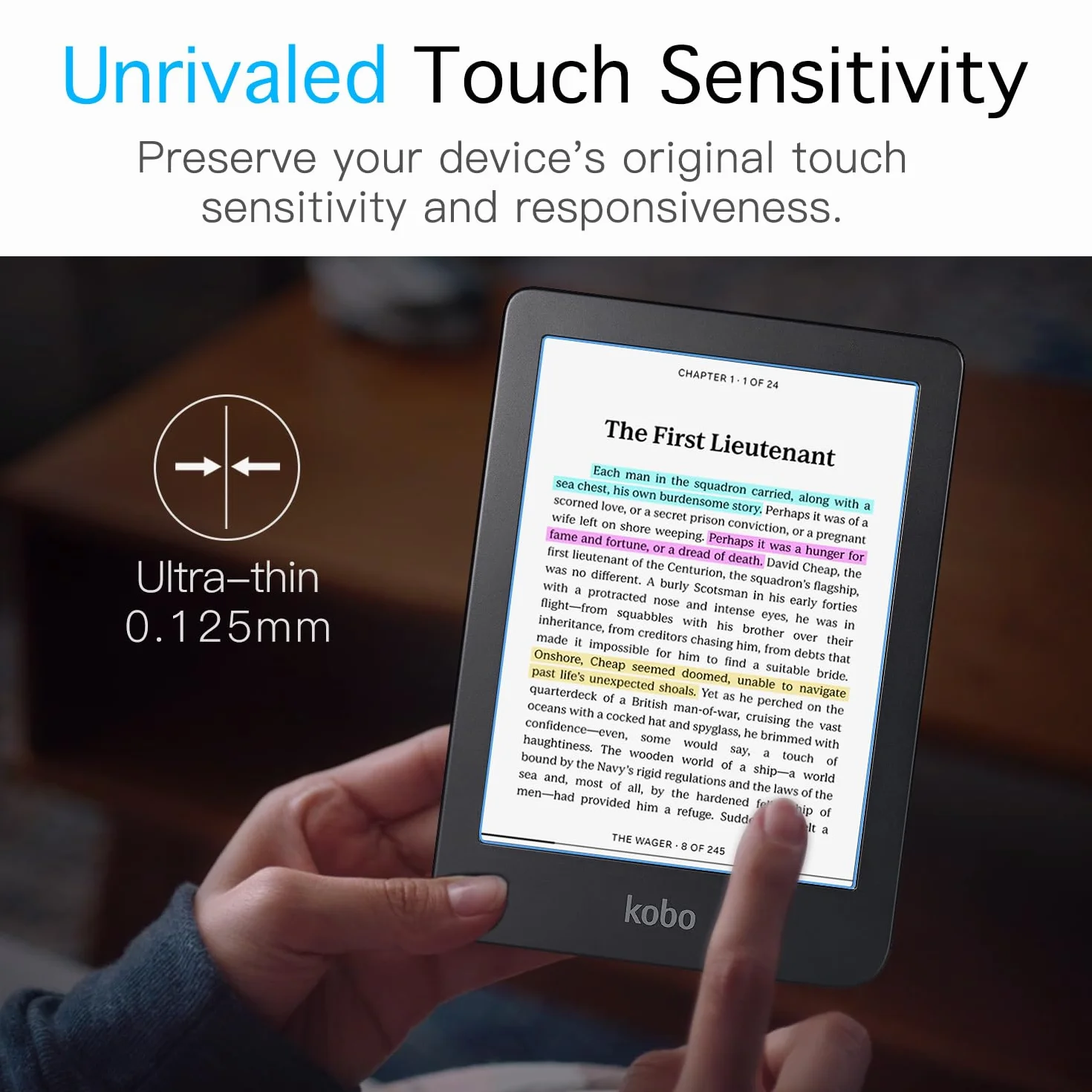 MoKo 2-Pack Screen Protector for Kobo Clara 6" 2024, Anti-Glare Premium PET Protective Film Full-Coverage Matte Screen Protector