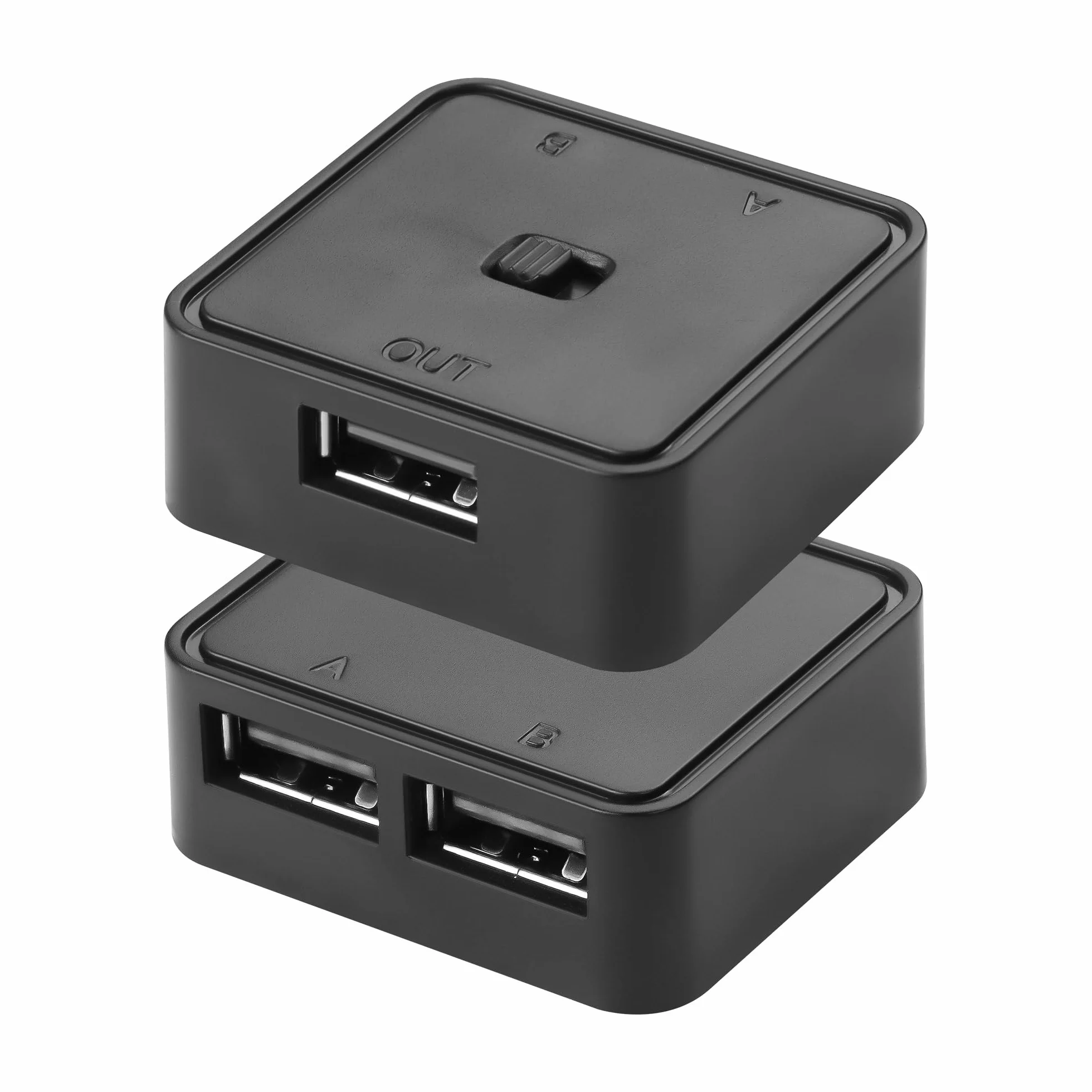 CERRXIAN Przełącznik USB 2.0 1 wejście 2 wyjścia Dwukierunkowy 2 Komputery 1 Urządzenie