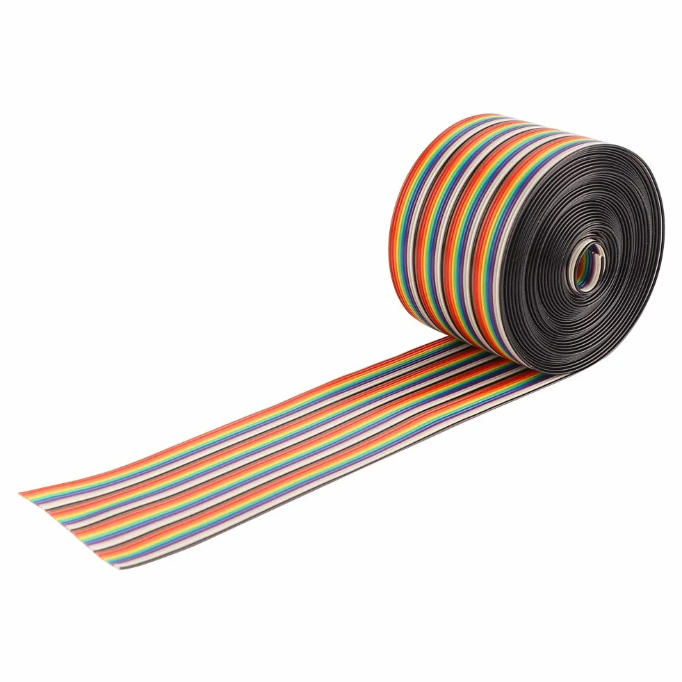 Kolorowy kabel taśmowy Rainbow 40P 1,27 mm Pitch 5,08 cm do złączy wtykowych 5 m