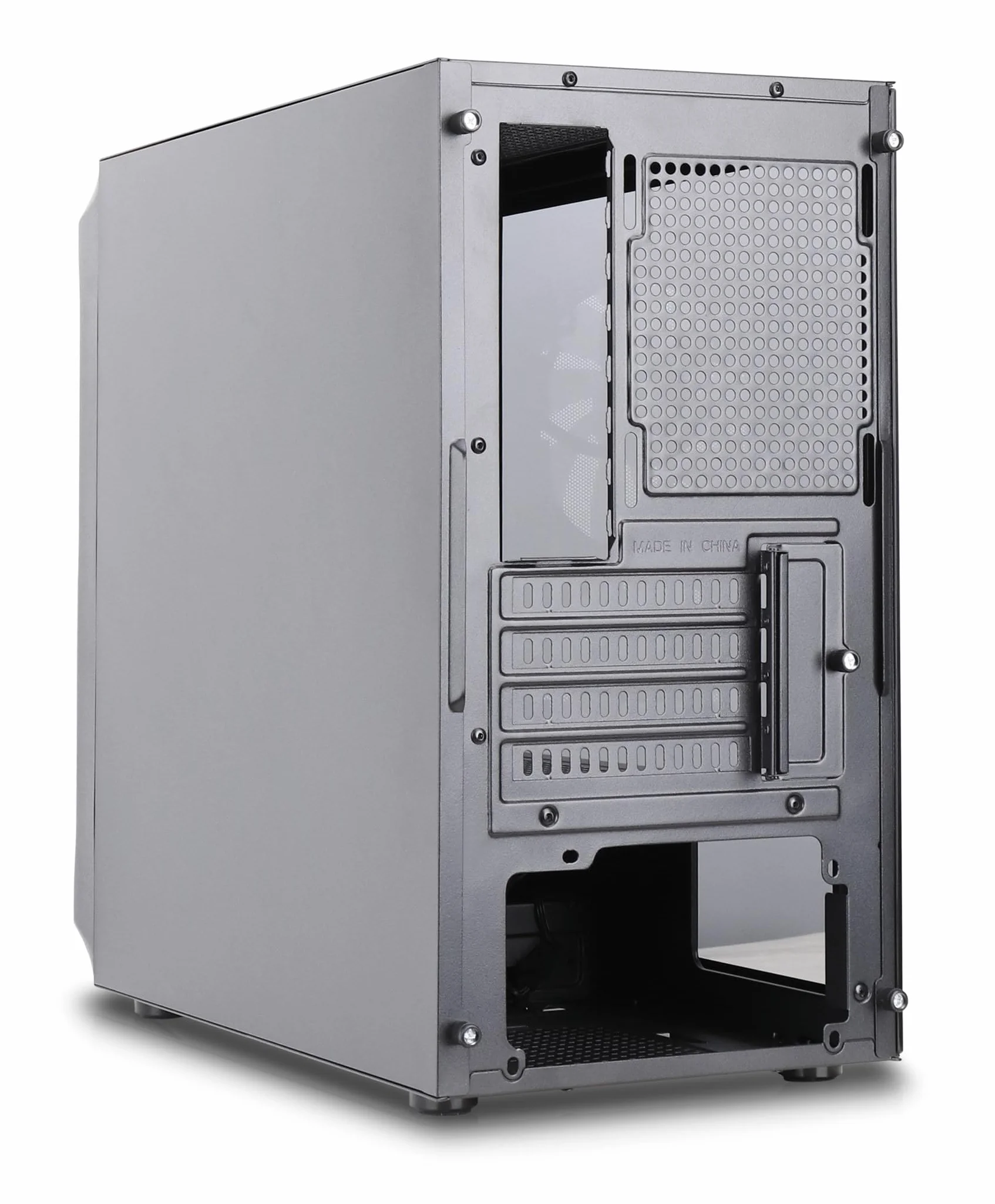 Air 10 Black kompaktowa obudowa mATX PC, duży metalowy przód z siateczki, szkło hartowane, 2 x wentylator A-RGB z hydrołożyskami 140 mm, GPU do 340 mm, grzejniki 240 mm, zasilacz ATX