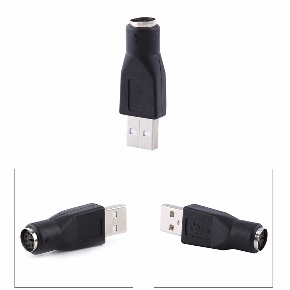 2 Sztuk USB na PS2 Adapetr, USB 2.0 A Męski na PS/2 żeńskie Złącze Konwertera Danych, na Komputer Stancjonarny Klawiatura Mysz