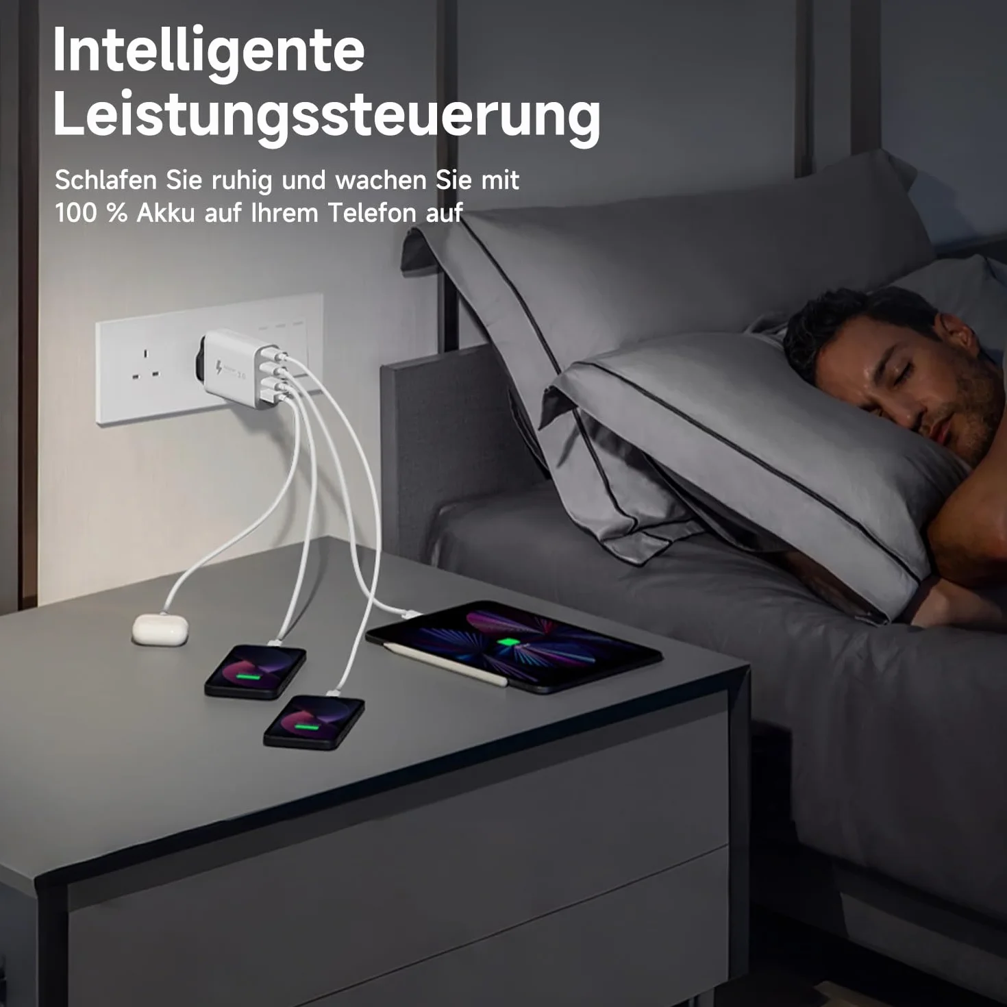 Ładowarka USB-C 50W, 4 porty, szybka ładowarka wieloportowa USB-C, wtyczka ładowania USB C, wtyczki wieloportowej USB,szybka ładowarka do iPhone'a 17 16 15 14 13 12 11 Pro Max, Samsunga Galaxy S25 S24