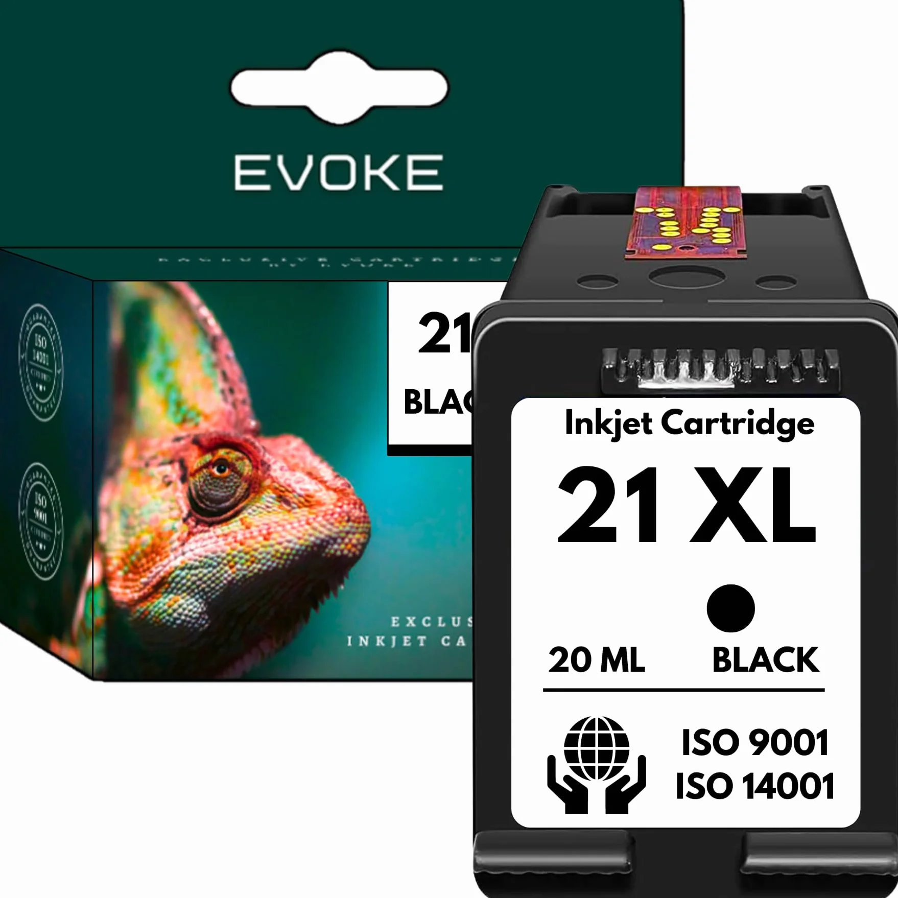 EVOKE 21 XL Tusz Kompatybilny z HP 1410 1415 D1560 F4180 F2180 F2280 1415 1410 Czarny (Black) 790 Stron 20 ml