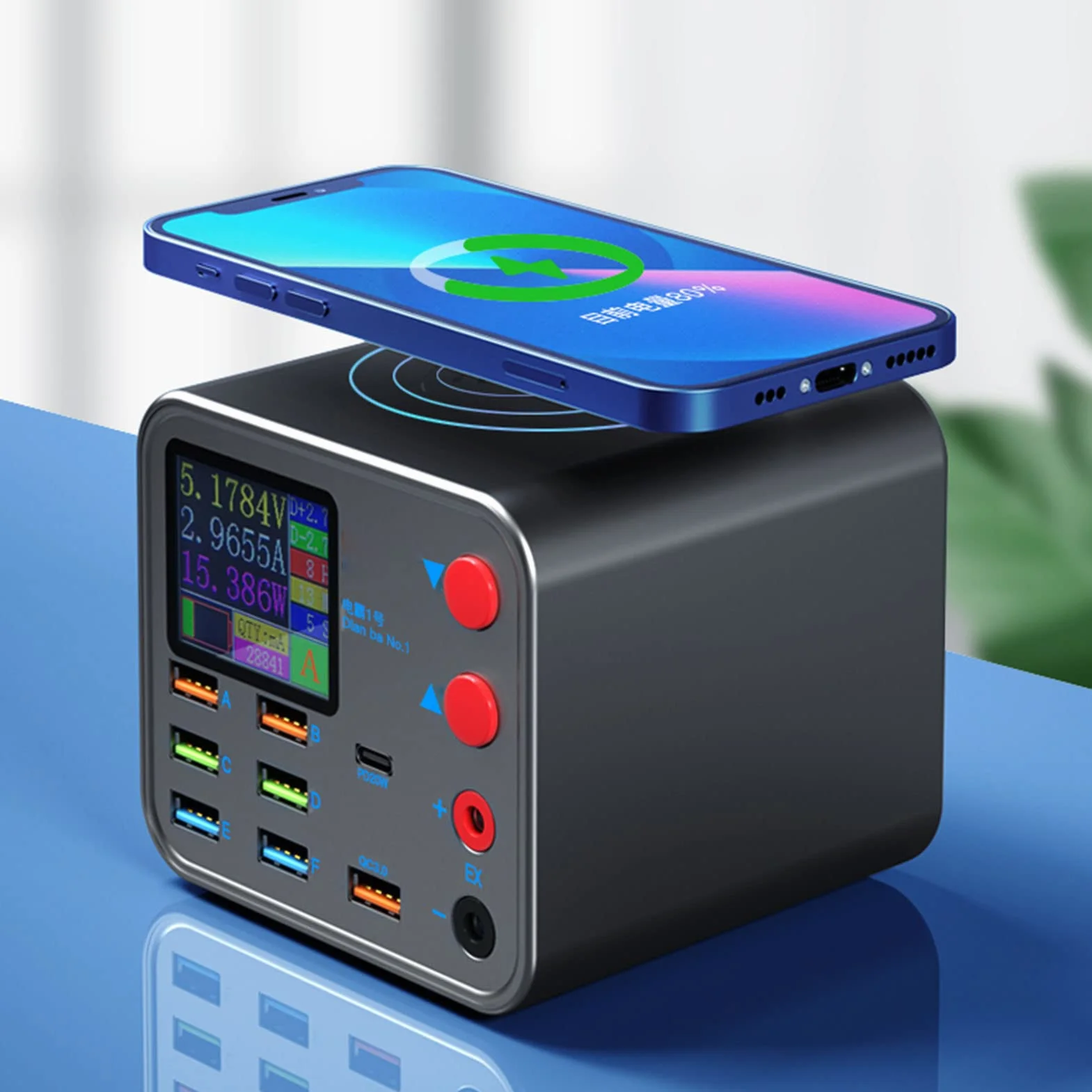 Ładowarka USB 8 Portów Stacja Ładowania Hub USB Wielofunkcyjny Zasilacz do Telefonu Tabletów Szybkie Ładowanie Bezprzewodowe Biuro Dom