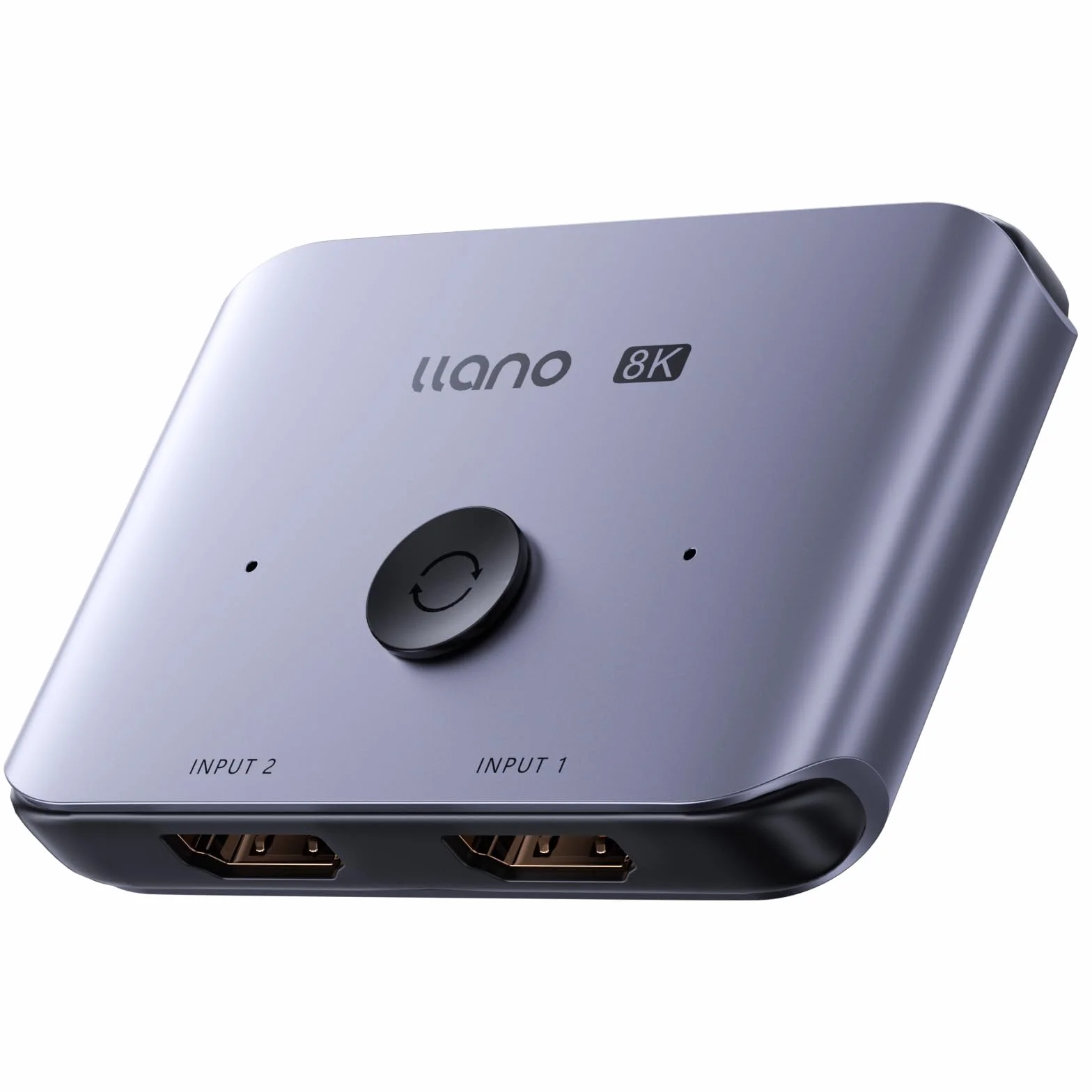 llano Przełącznik HDMI 2.1, HDMI 8K dwukierunkowy rozdzielacz 8K 60 Hz, 4K 120 Hz, HDCP2.3, aluminiowy przełącznik HDMI do PS5/PS4, TV Box/Xbox Series X/S, TV Fire Stick, itd.