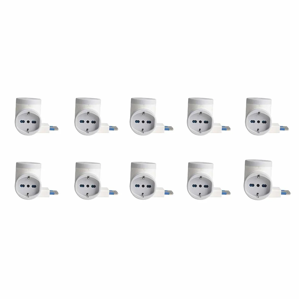 Adapter podróżny Wszystko w 1, wtyczka 16A z 2 gniazdami uniwersalnymi 10A/16A + 1 USB A (2.4A 12W)+ 1 USB C (3A 15W) szybkie ładowanie (10)