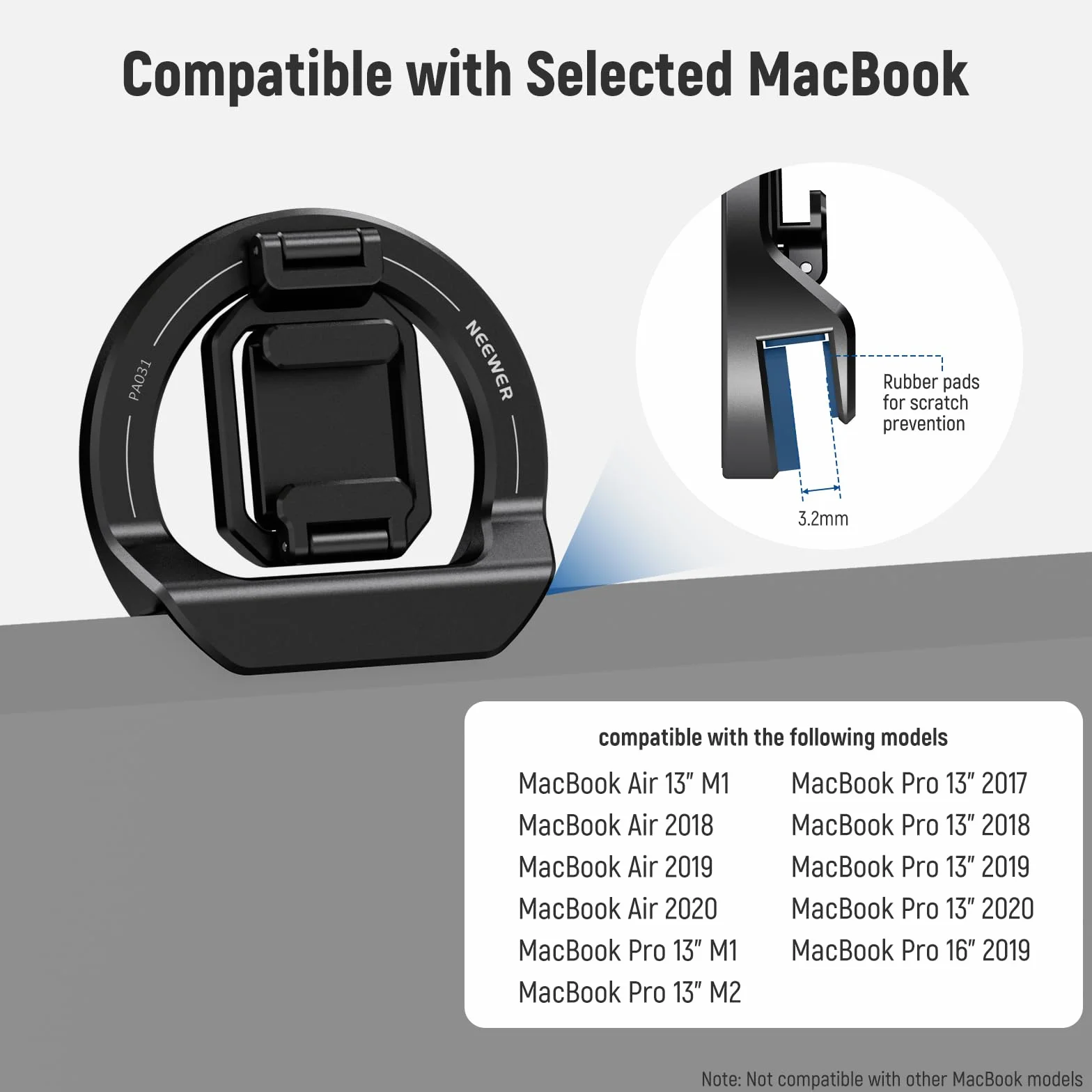 NEEWER Składany uchwyt kamery ciągłej z zimną stopką do MagSafe iPhone 15 Pro Max, 14, 13, 12, MacBook Air M1, MacBook Pro M1/M2