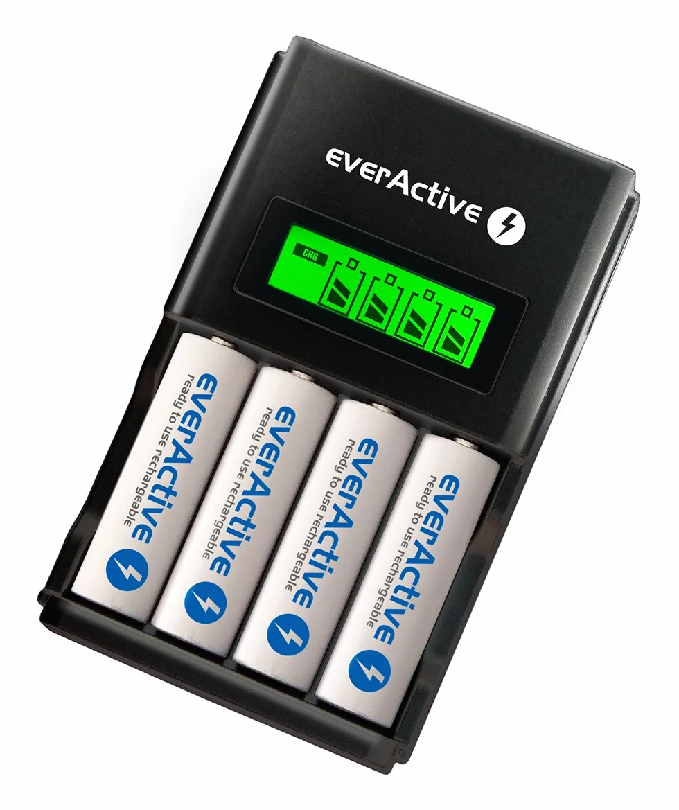 Everactive 5902020523987 Ładowarka Akumulatorów, Czarny, 4X AA/AAA
