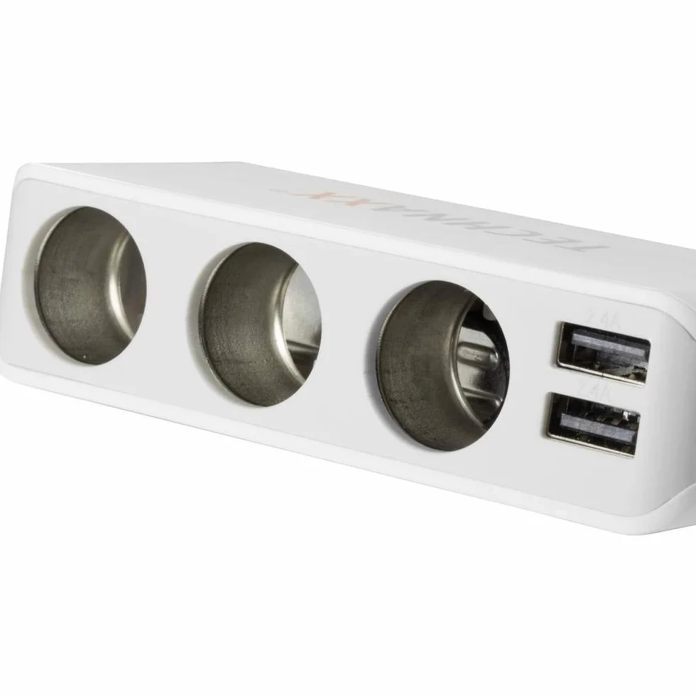 Technaxx Ładowarka samochodowa uchwyt TE11 z 4 portami USB i potrójnym rozdzielaczem samochodowy do smartfona/tabletu