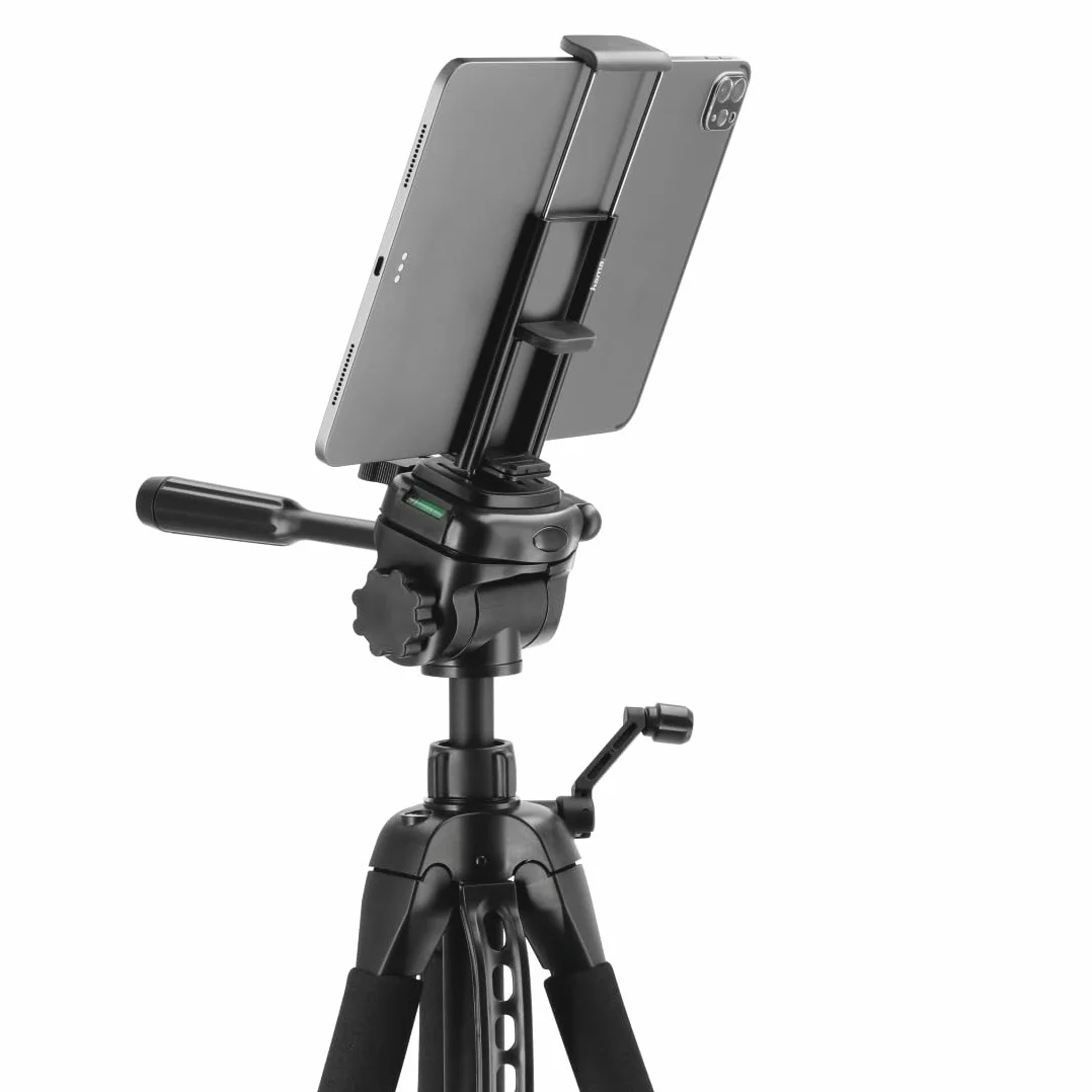 Hama Action 170 Statyw do aparatu 3D o wysokości 62-170 cm, statyw fotograficzny z uchwytem na telefon komórkowy i uchwytem na tablet, statyw z głowicą 3-kierunkową, statyw do lustrzanki z torbą