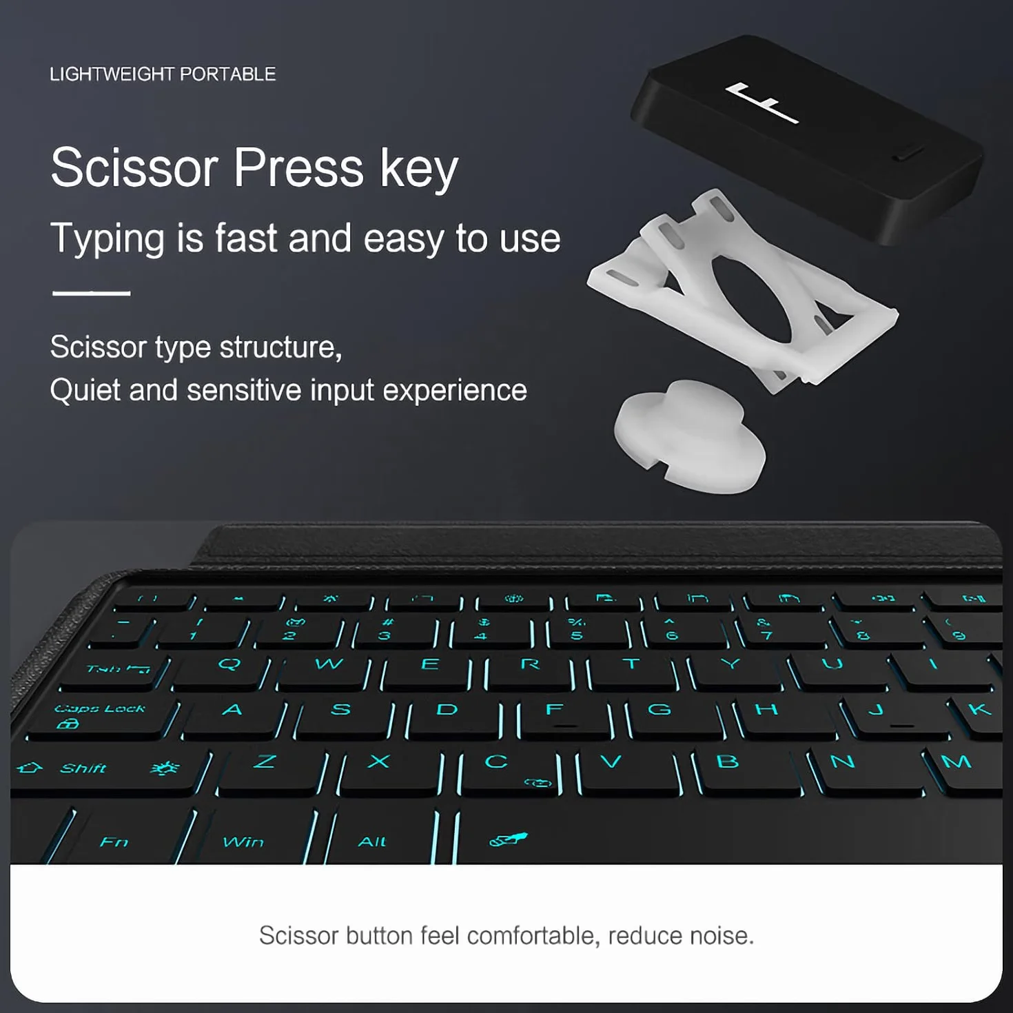 Etui z klawiaturą do Redmi Pad Pro 12.1", Odłączana Podświetlenie Klawiatura Bezprzewodowa z Uchwytem Na Ołówek, Cienka Obudowa Folio z Myszą Bluetooth