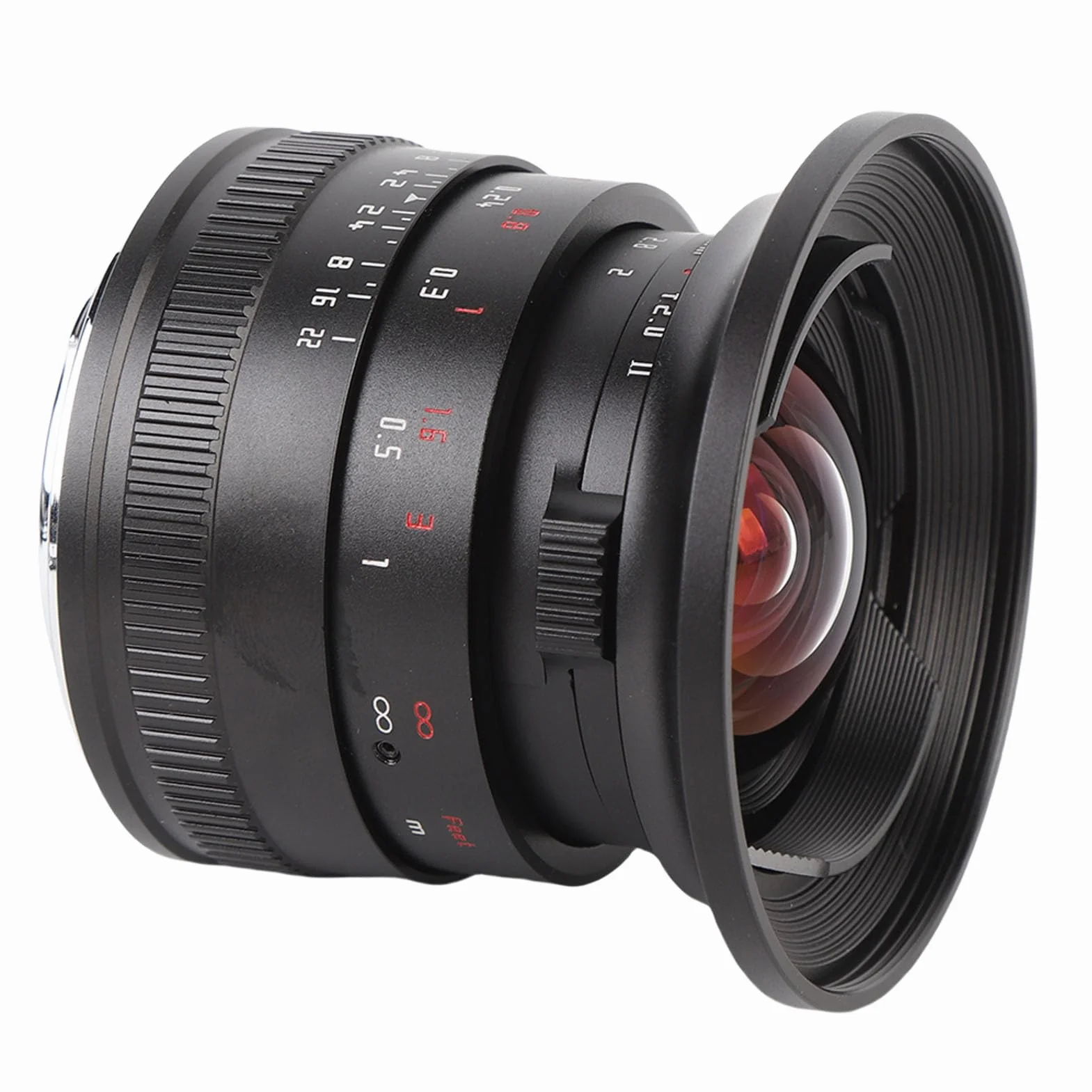 Ausla Obiektyw Stałoogniskowy 12 Mm F2.0 z Ręcznym Ustawianiem Ostrości, Stop Aluminium, Konstrukcja Szerokokątna, Wyjątkowe Możliwości Przy Słabym Oświetleniu, Idealny do Portretów i Fotografii