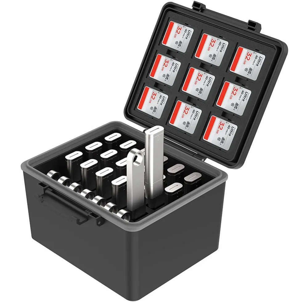 JJC Organizer na USB i karty pamięci 2 w 1 etui do przechowywania