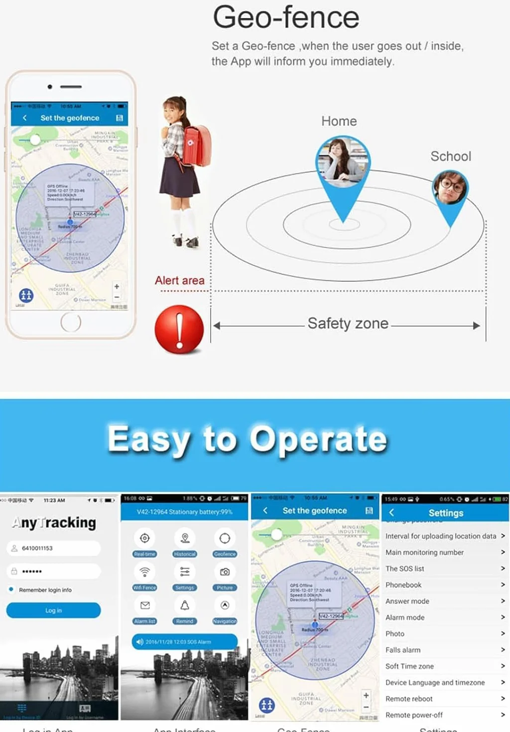 Lokalizator GPS dla osób starszych, zawieszka GPS zapobiegająca zgubieniu, śledzenie w czasie rzeczywistym, odtwarzanie utworów historycznych, alarm upadku, połączenie głosowe, dla dzieci,