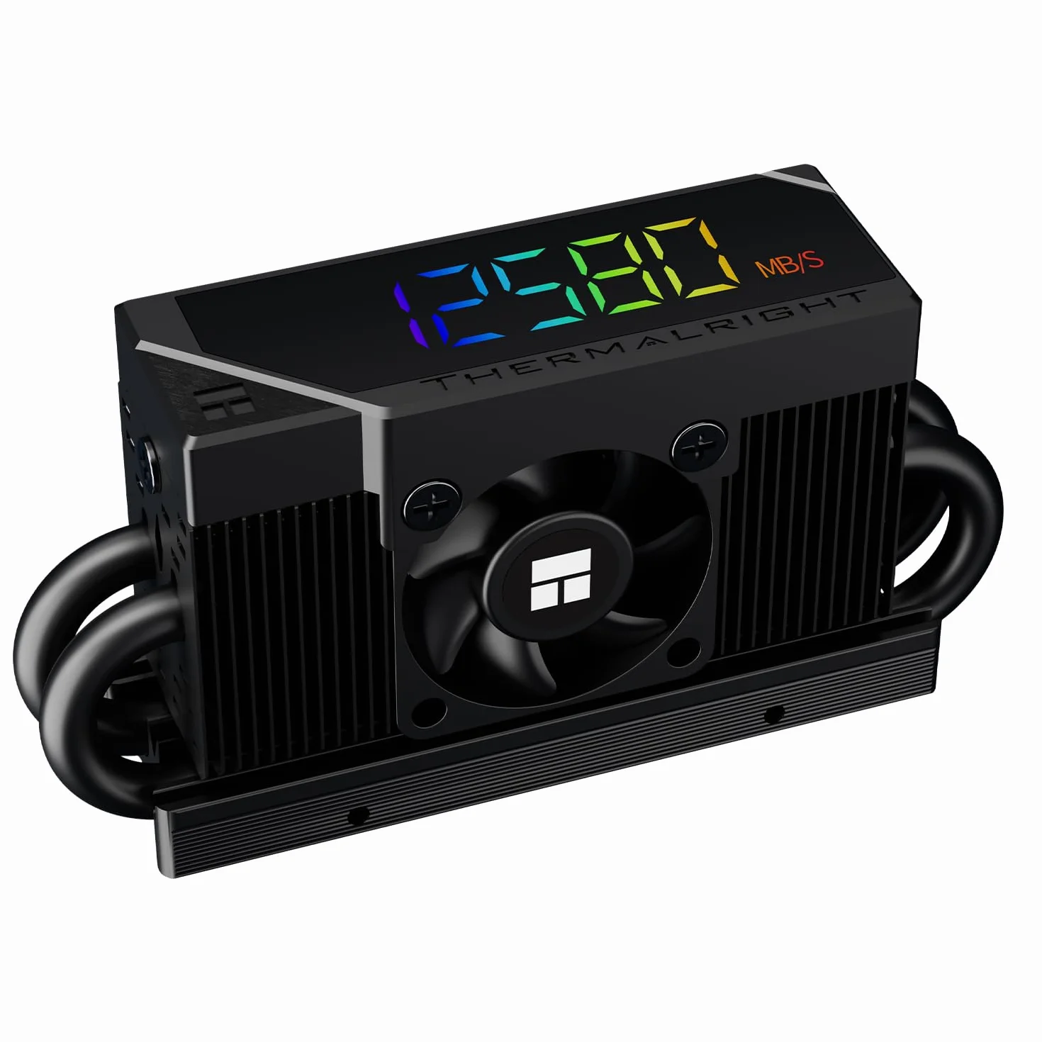 Thermalright HR10 2280 PRO Digital Black - wysokowydajny korpus dysku twardego AGHP Heatpipe 4 x 5 mm, wyświetlacz ARGB, chłodzenie małych wentylatorów, chłodzenie radiatorów SSD