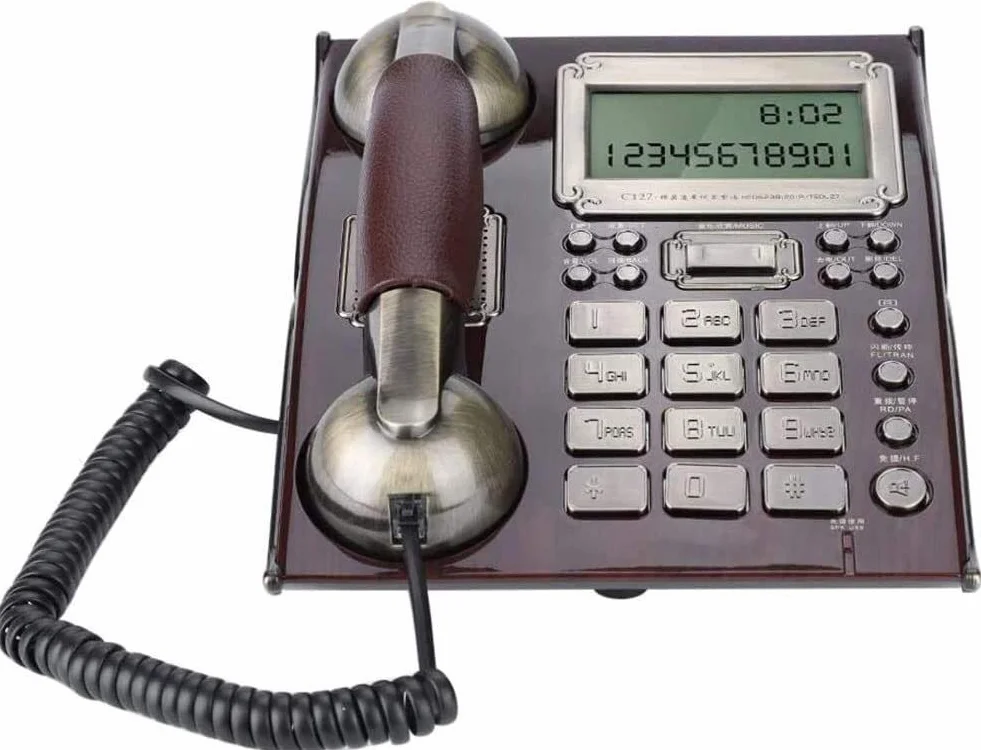Telefon domowy Telefon dla seniorów Telefon stacjonarny Europejski telefon retro Telefon vintage Telefon ścienny Podwójnego zastosowania Telefon stacjonarny z regulacją głośności Wiele bud