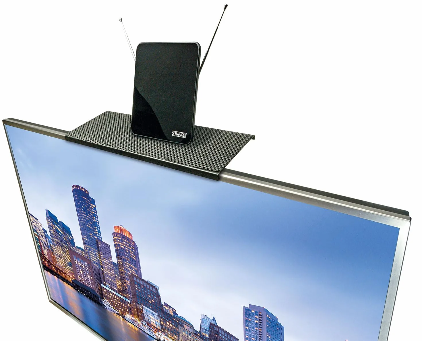 SCHWAIGER 661804 regał pod telewizor stojak na monitory regał na monitory regał multimedialny półka TV nakładka na telewizor uchwyt na głośniki uchwyt reciever 18 cali